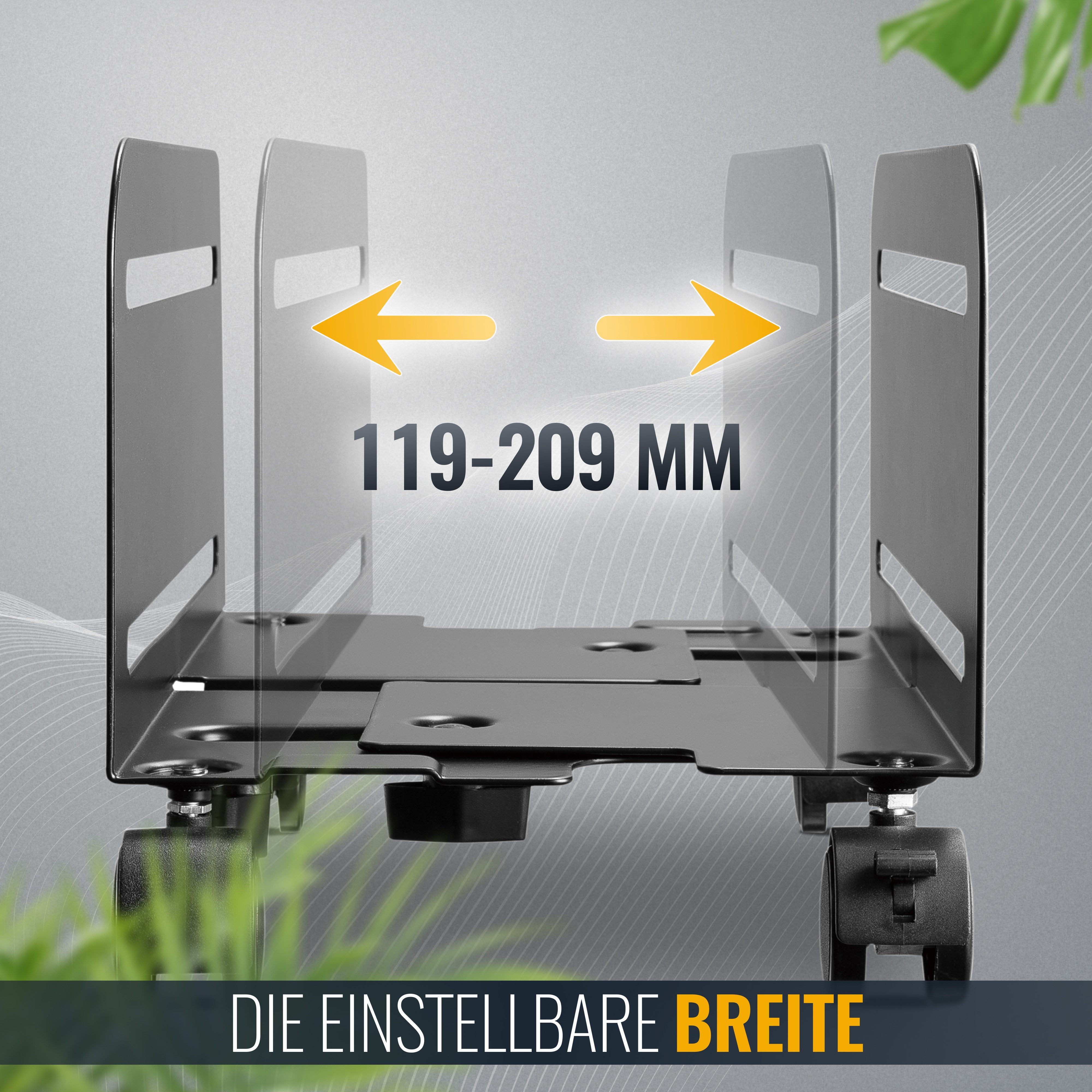 RICOO Halterung Mobile Rechner Halterung mit Rollen RH-04, (1-tlg., PC-Halterung mit Rollen Rechner Regal zum Rollen PC Ständer rollbar)