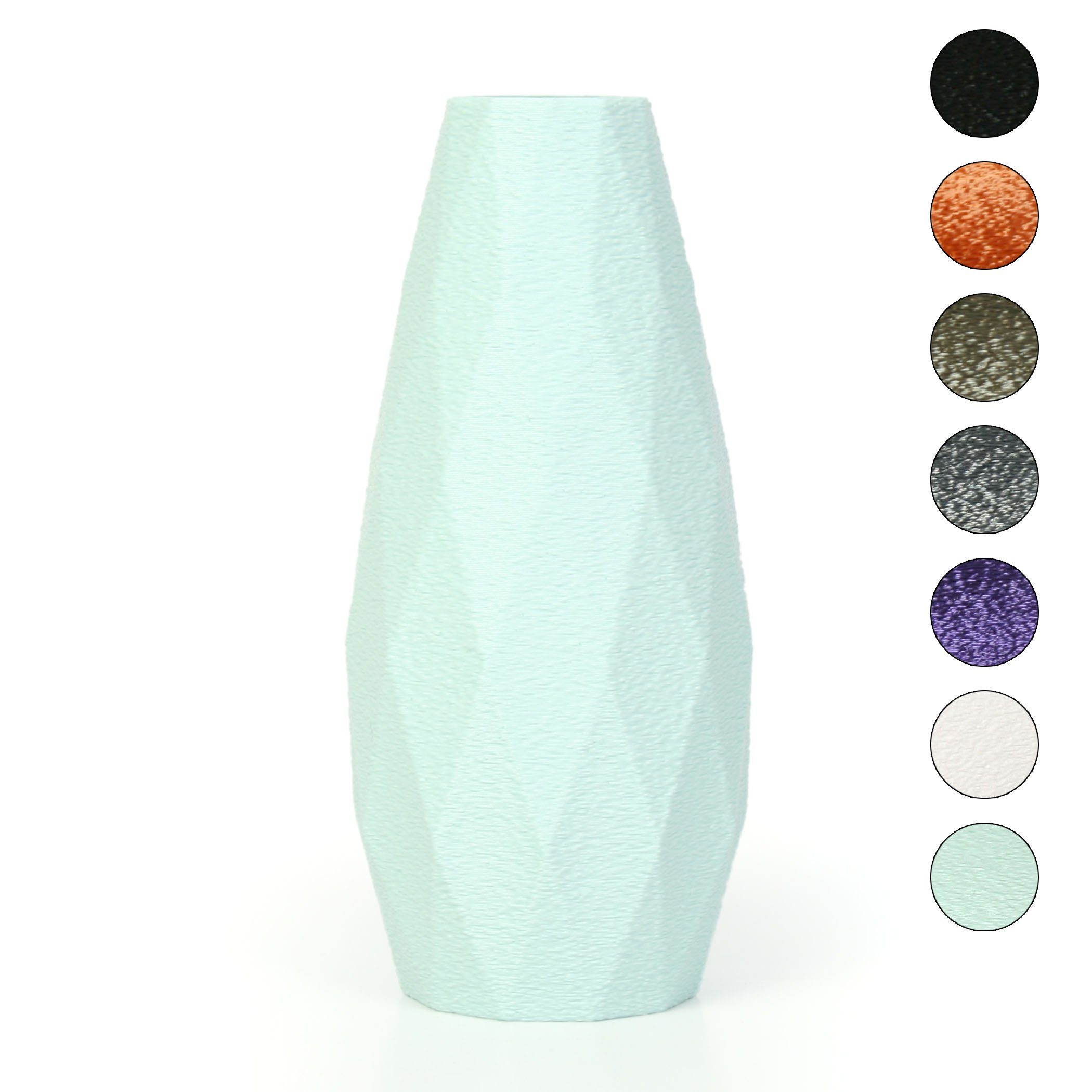 Kreative Feder Dekovase Designer Vase – Dekorative Blumenvase aus Bio-Kunststoff, aus nachwachsenden Rohstoffen; wasserdicht & bruchsicher Water Green