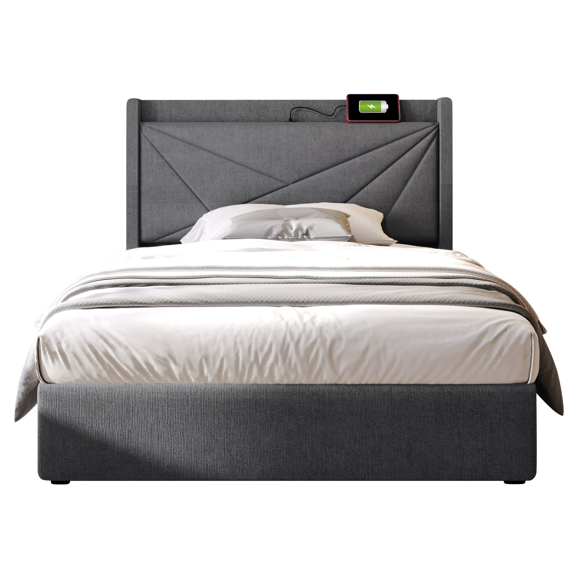 OKWISH Polsterbett Stauraumbett (90x200 mit lattenrost, günstig online kaufen