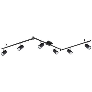 etc-shop LED Deckenleuchte, Leuchtmittel inklusive, Warmweiß, Deckenstrahler 6 flammig Spotleiste Fernbedienung Deckenleuchte