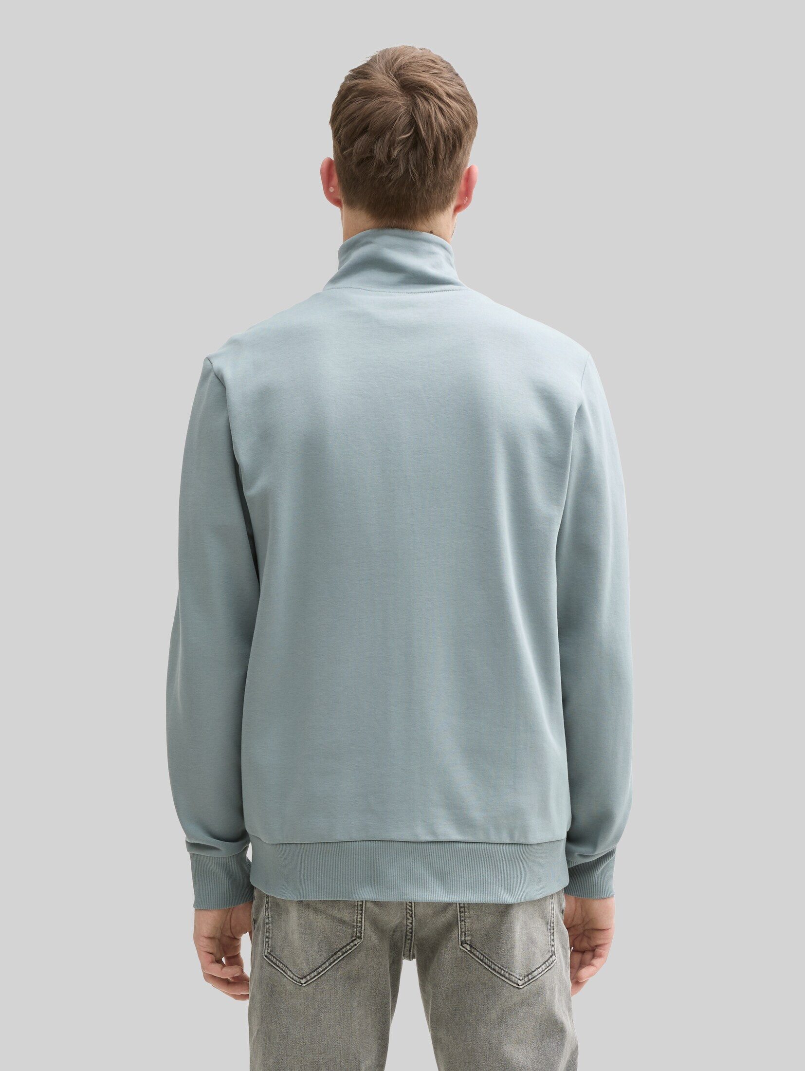TOM TAILOR Sweatshirt Strick & Sweatshirts Sweatjacke mit Stehkragen