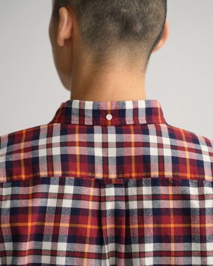 Gant Langarmhemd Regular Fit Hemd aus gebürstetem Oxford-Gewebe mit Tartan-Muster