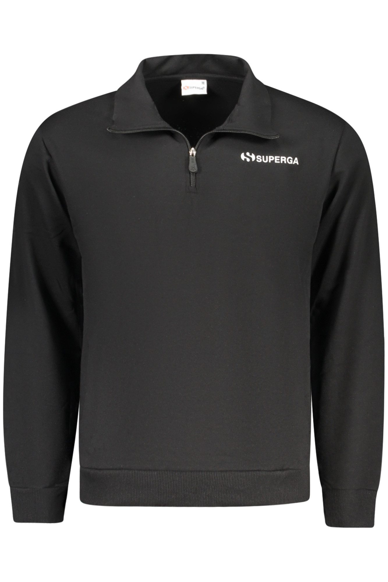 Superga Bequemes Herren-Sweatshirt in Schwarz mit Taschen