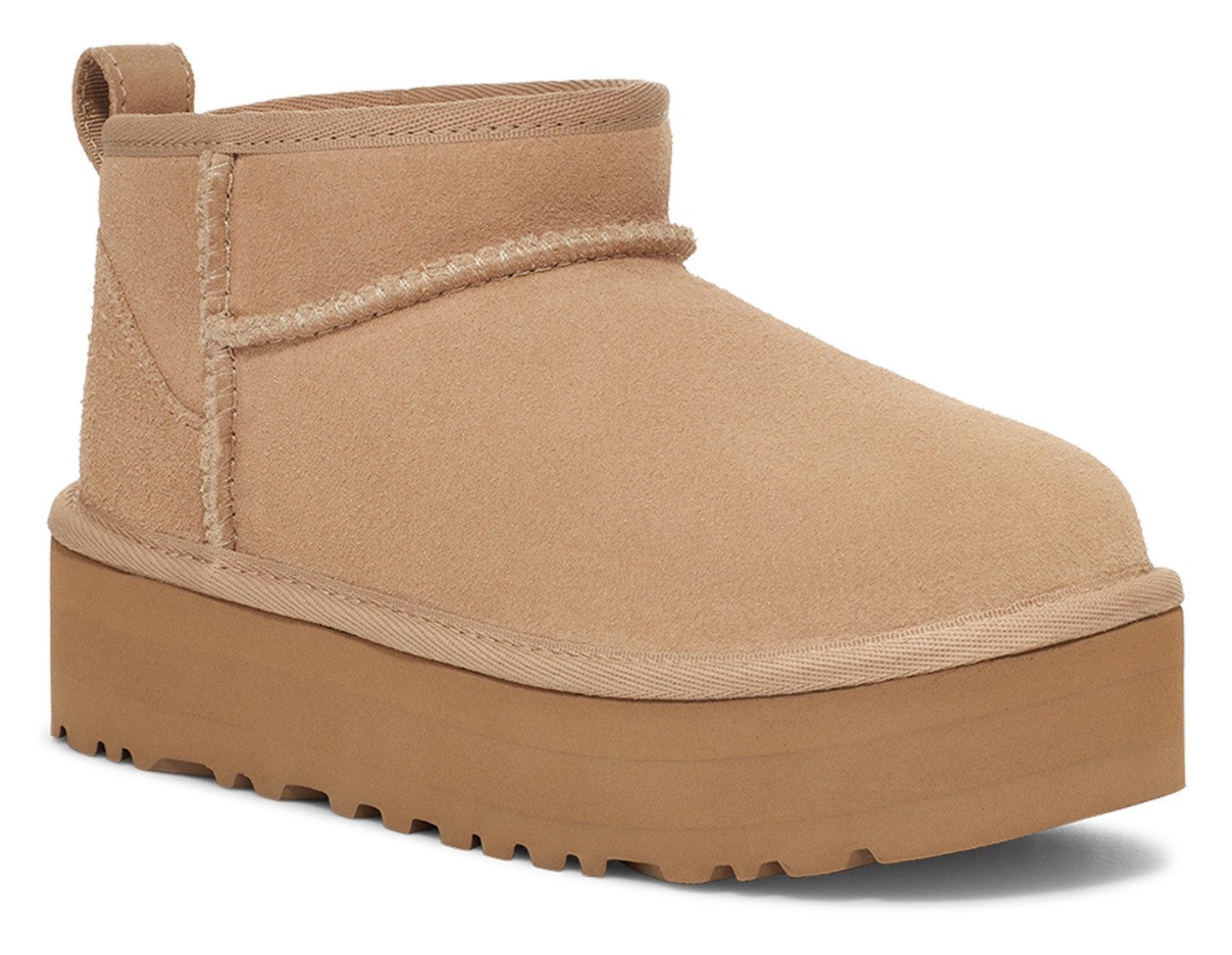 UGG UNISEX, KIDS' CLASSIC ULTRA MINI PLATFORM Schlupfboots, Plateaustiefel, Boots, Winterboots mit Logo-Aufnäher an der Ferse