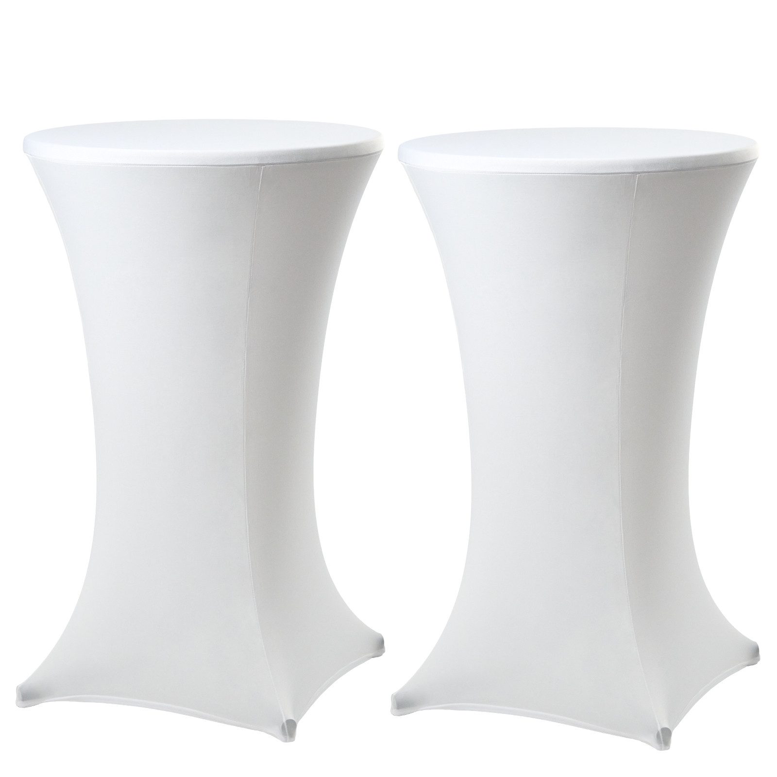TRUTZHOLM Stehtischhusse 2er Set Partytisch/Bistrotisch Stretchhusse weiß 60 cm, 60cm, weiß