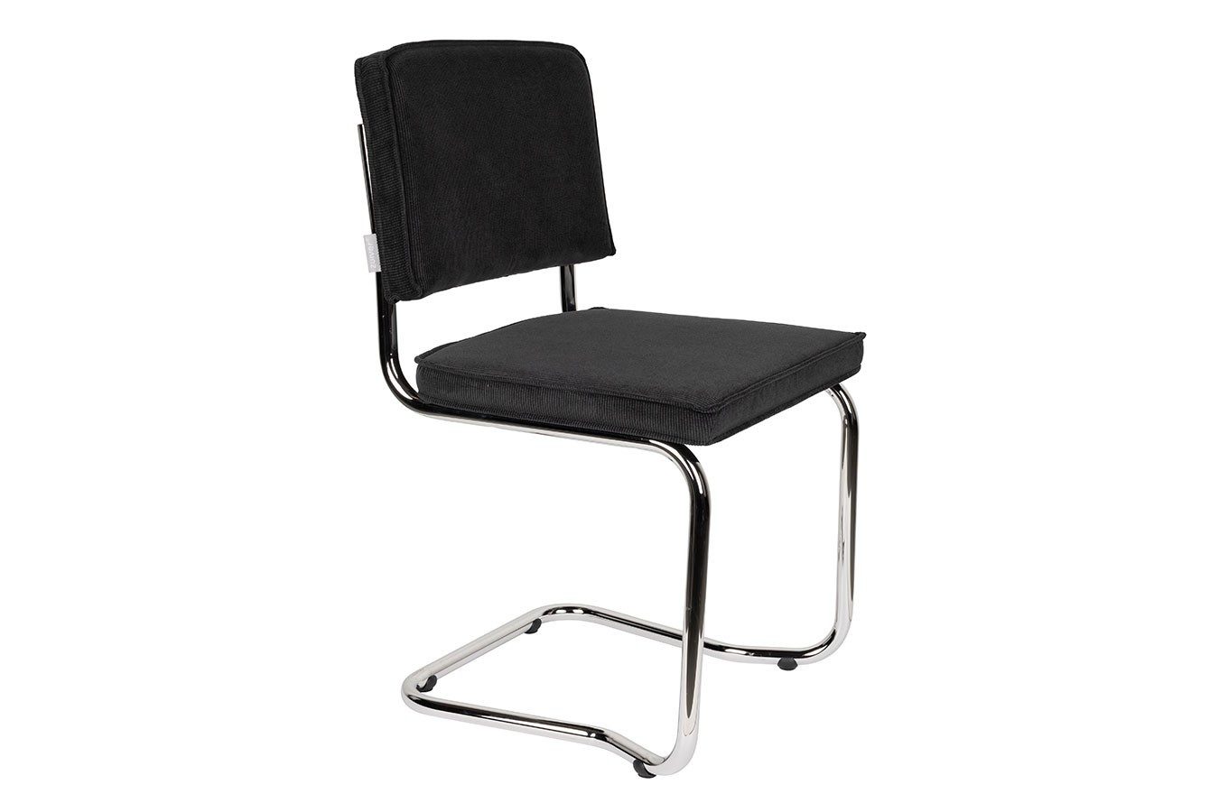 Zuiver Armlehnstuhl Freischwinger King Cord schwarz