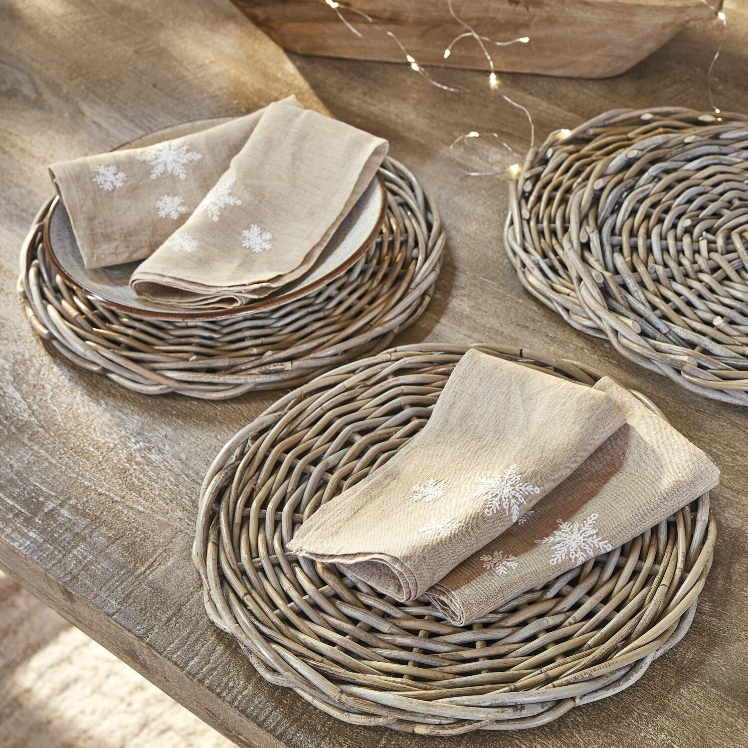 Mirabeau Stoffserviette Serviette 4er Set Ruspi leinen