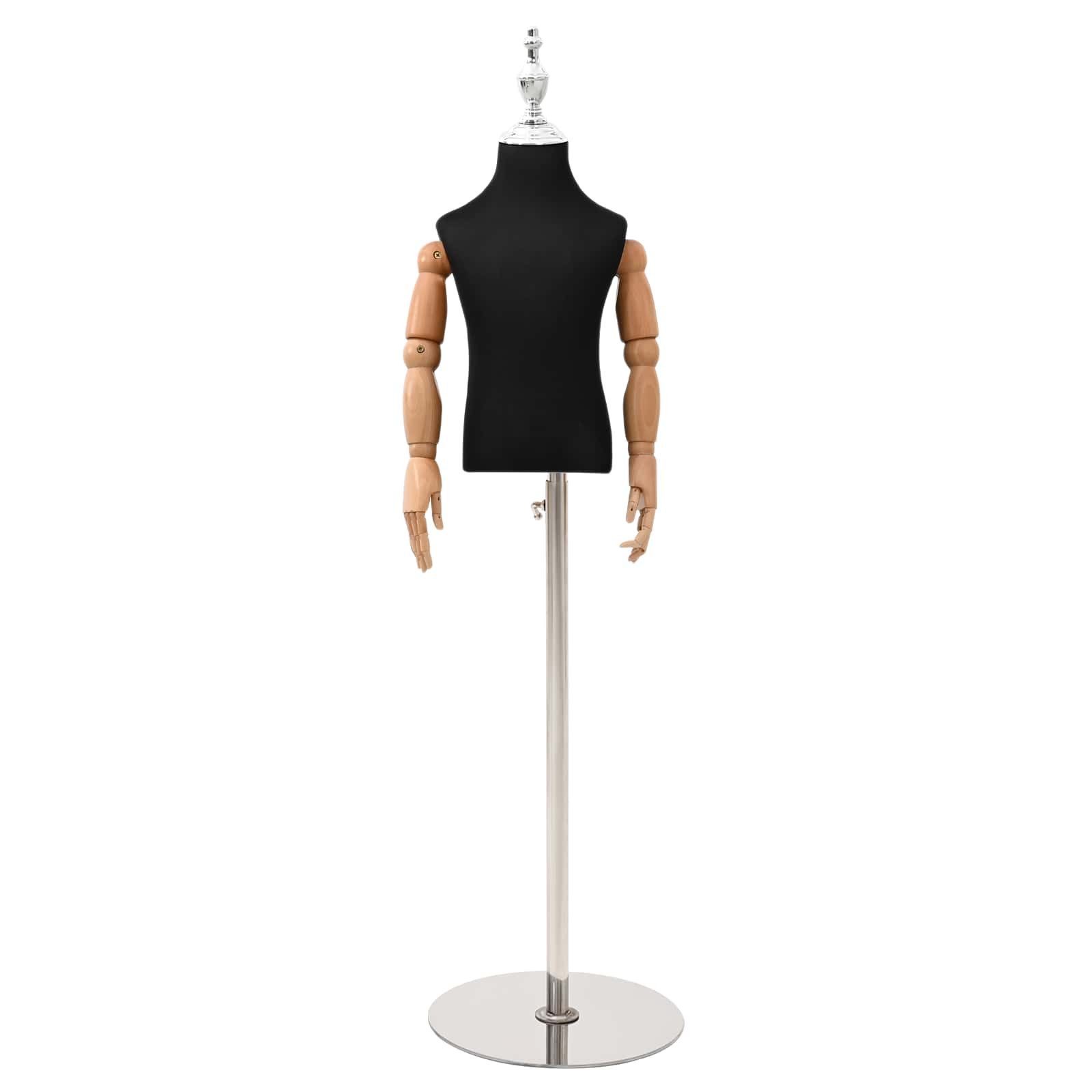 vidaXL Kunsthaarperücke Verstellbares 120-157 cm Mannequin mit Basis Unisex PP Schwarz