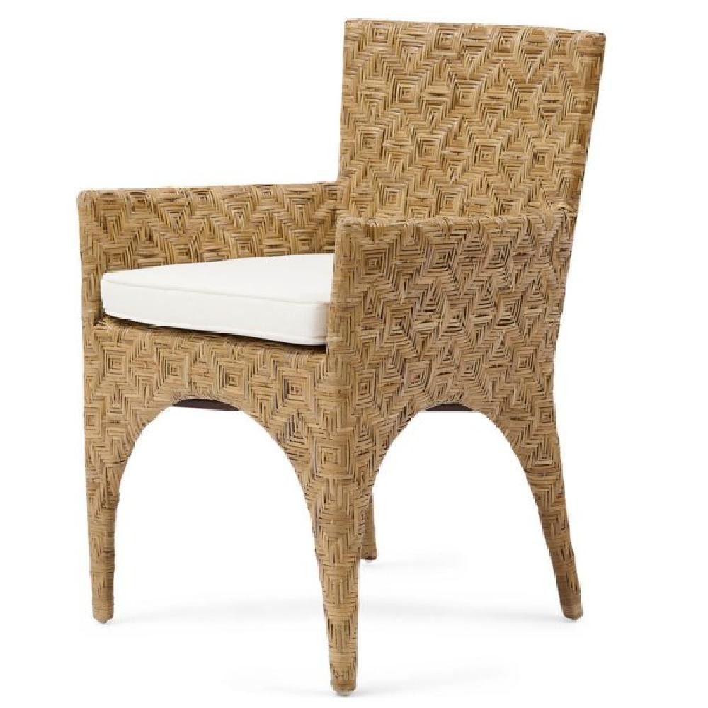 Rivièra Maison Stuhl Esszimmerstuhl The Hamptons Rustic Rattan Dining Armchair
