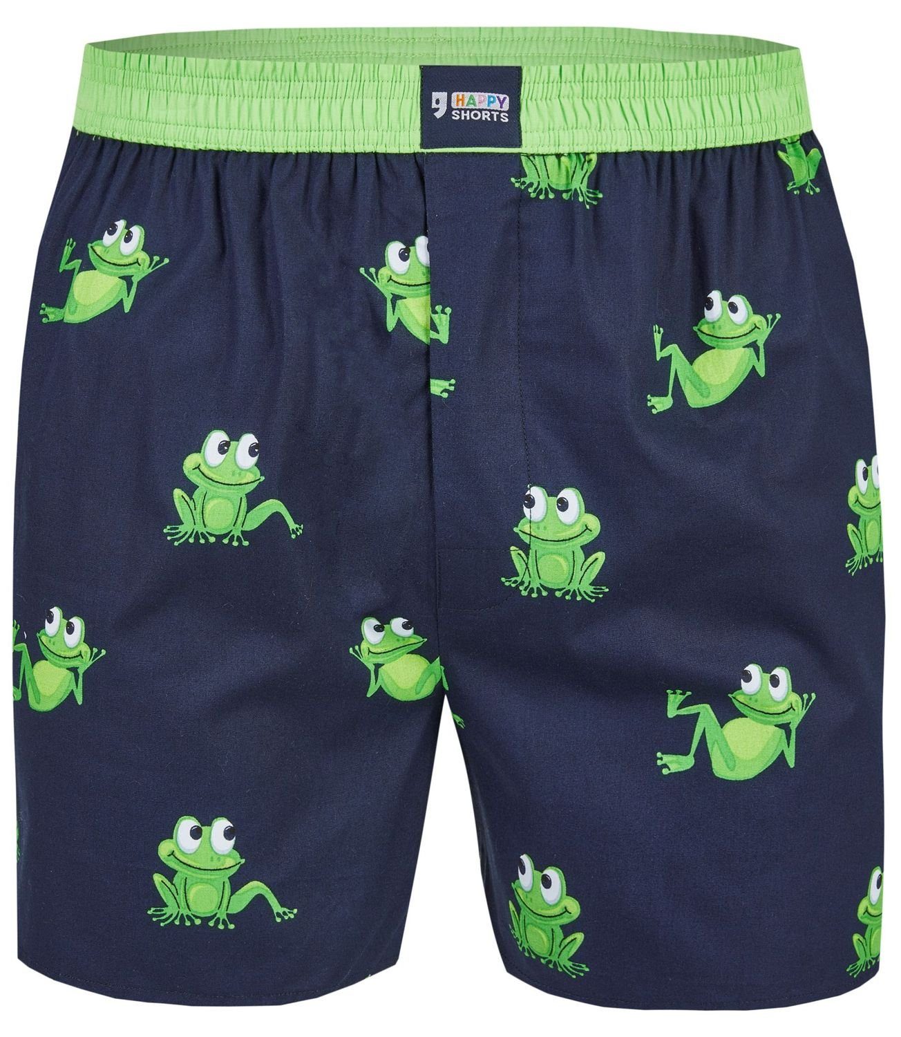 Webboxer (1-St) HAPPY Frog Frogs Frosch Happy Boxershorts Boxershorts Herren SHORTS Shorts Boxer Shorts american