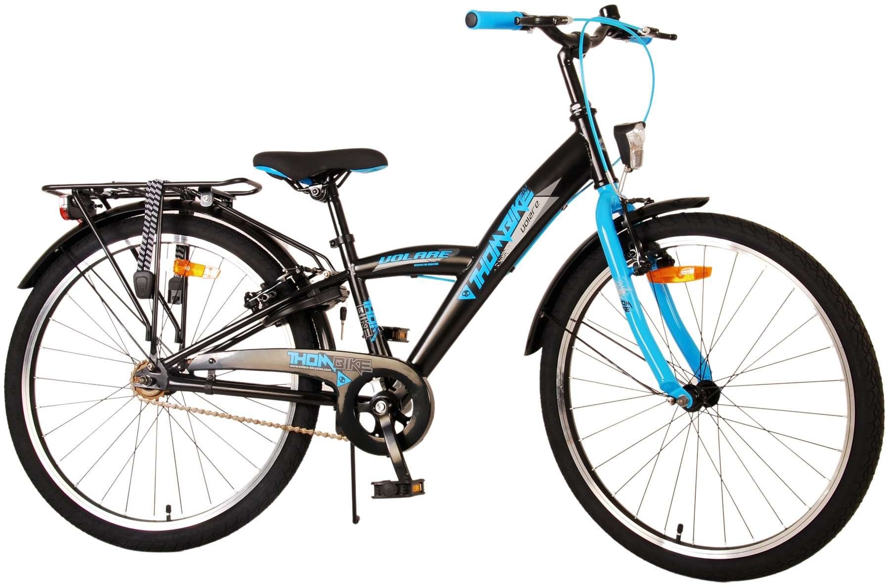 Volare Kinderfahrrad Thombike - Jungen - Verschiedene Größen und Farben - bis 115 kg, 3 Gang Shimano, 85% zusammengebaut, Lenkerhöhe einstellbar, 24 oder 26 Zoll