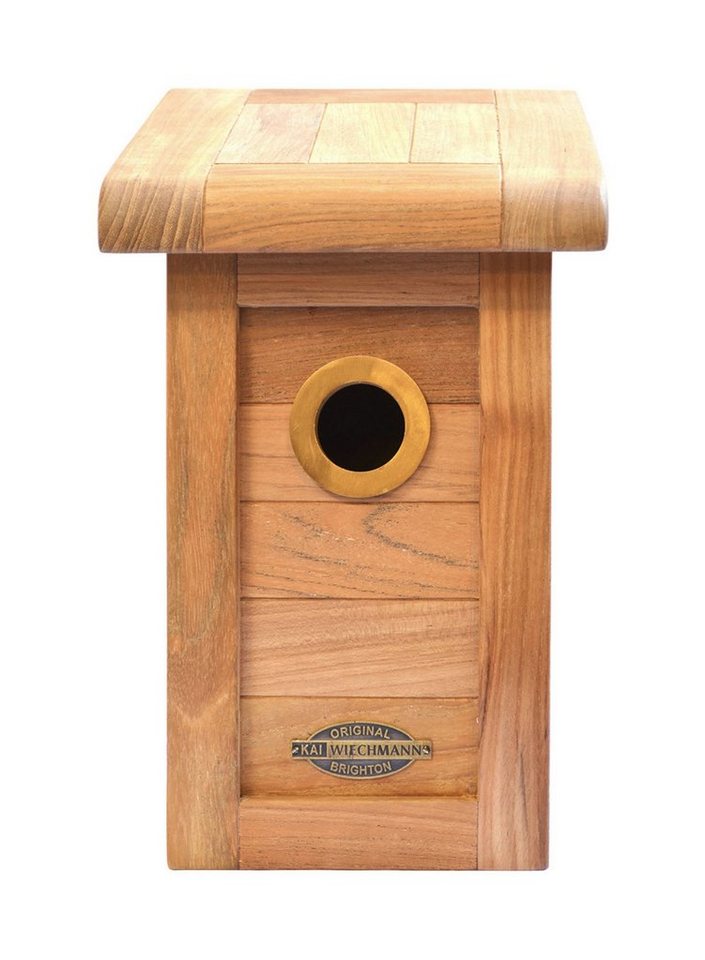 Thumbnail - Kai Wiechmann Nistkasten Premium Teak Brutkasten für Gartenvögel als wetterfestes Vogelhaus, unbehandeltes Teakholz und ...