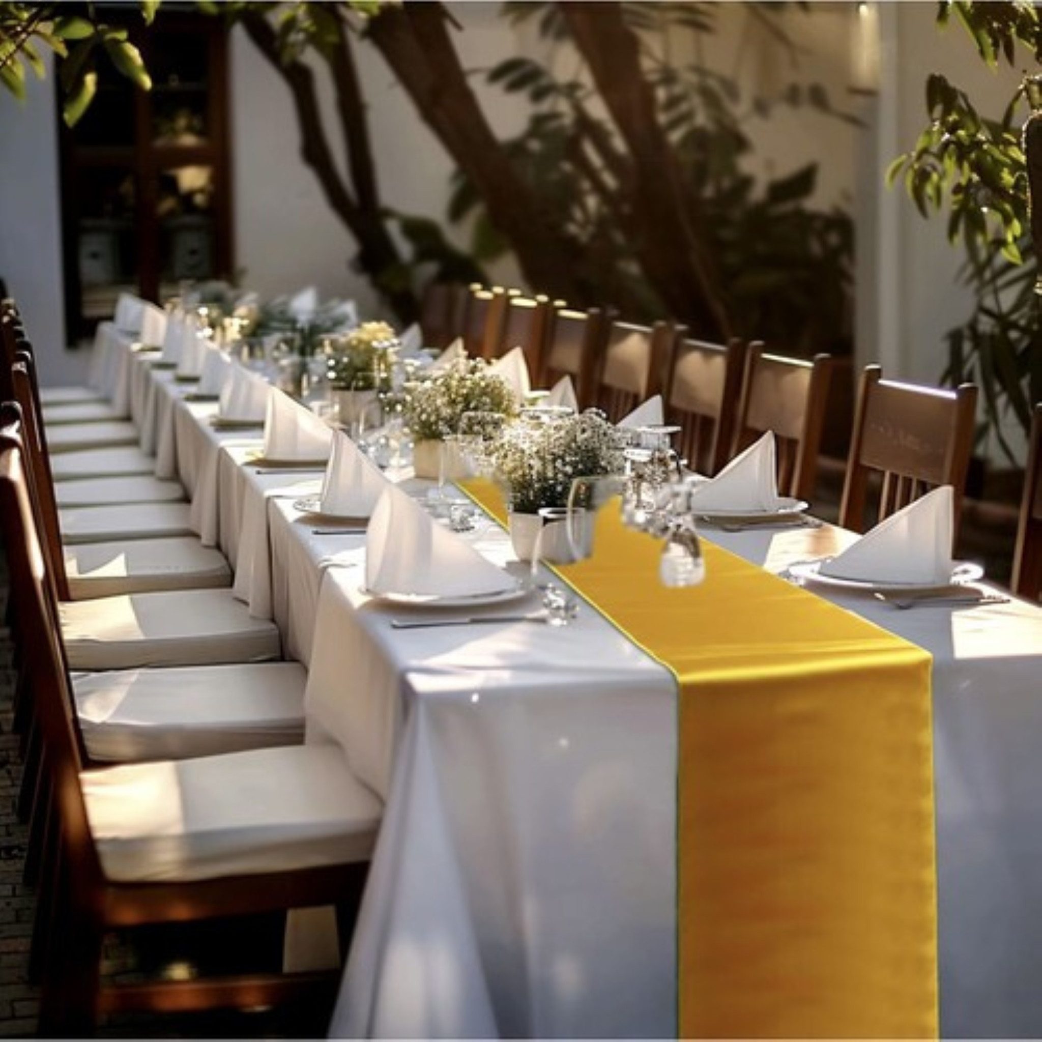 Ruhhy Tischläufer Festlicher Tischläufer Gold 900 x 36 cm – edle Optik (Lux günstig online kaufen