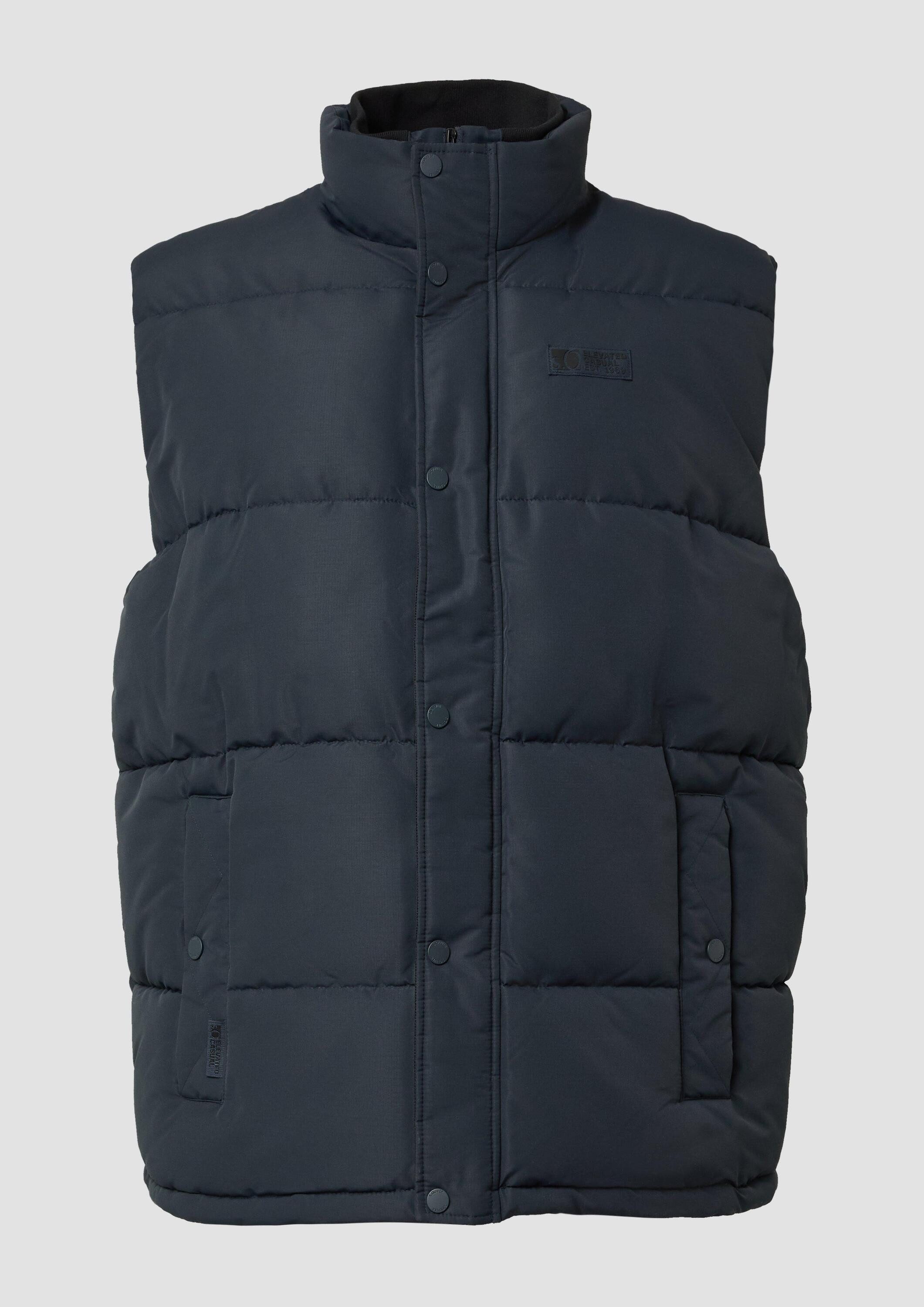 s.Oliver Outdoorjacke Outdoor-Weste Sportive Steppweste mit Logo-Details