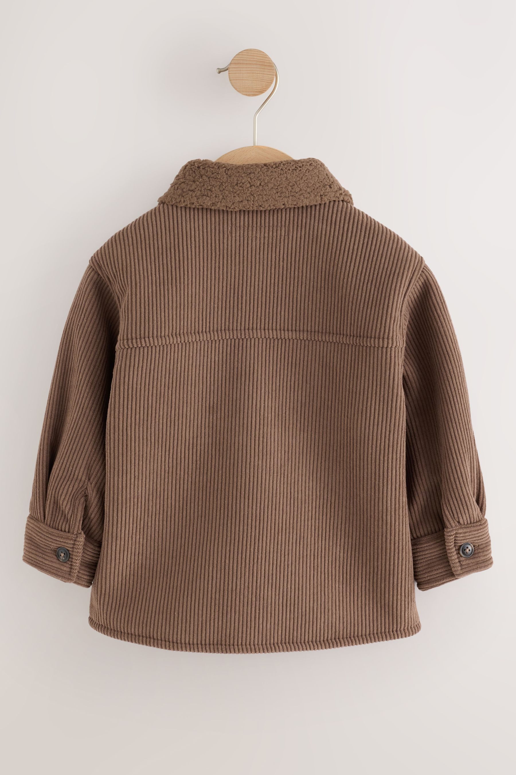 Next Hemdjacke Borg Gefütterte Kord-Hemdjacke (1-St)
