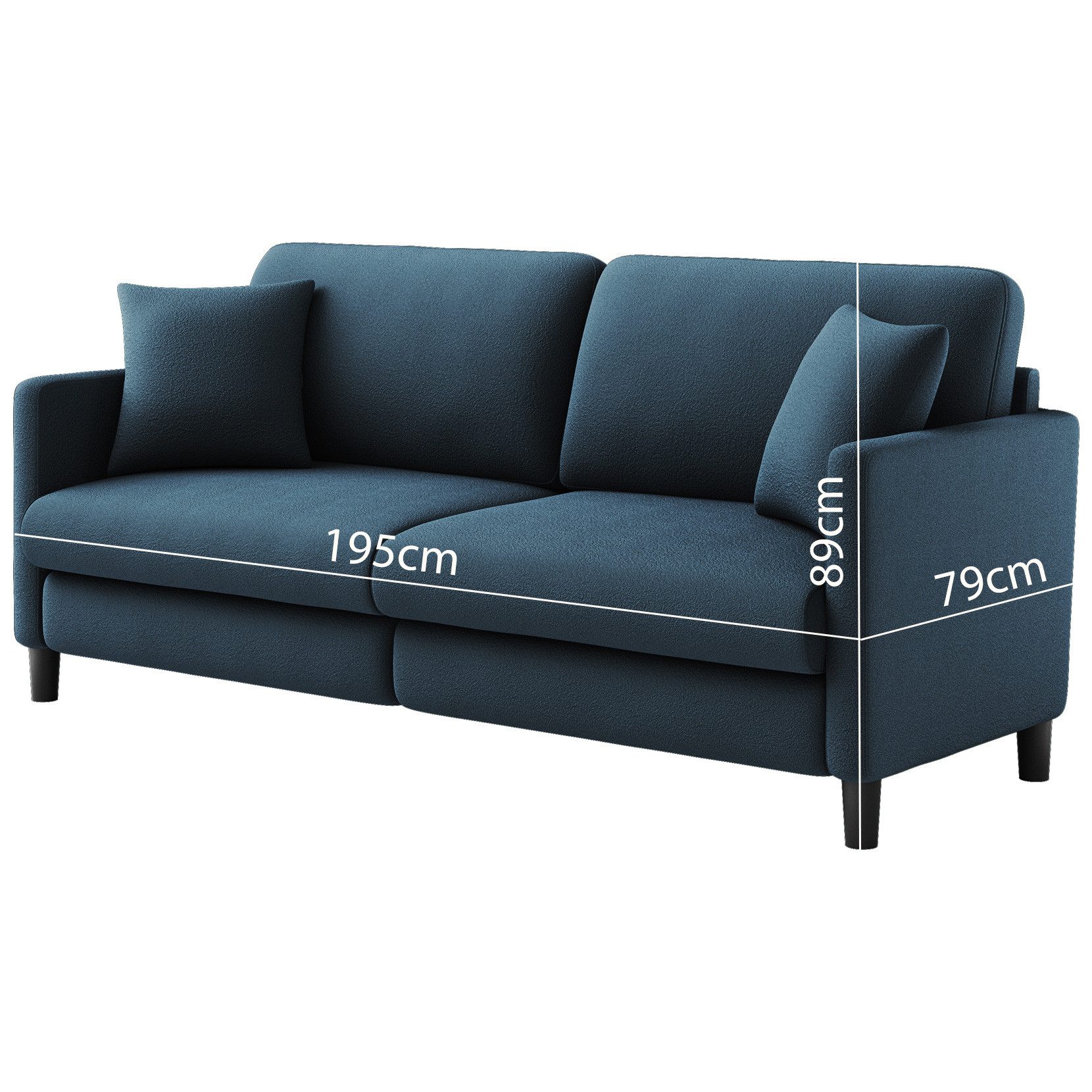 OUNUO Sofa 2-Sitzer Modernes Polstersofa Couch günstig online kaufen