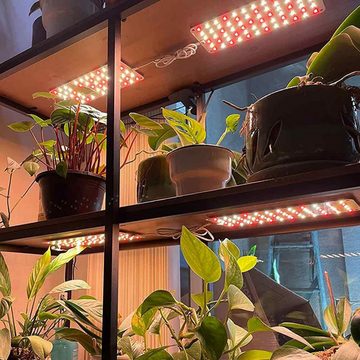 LANOR Pflanzenlampe LED Pflanzenlampe,Vollspektrum-Wachstumslampen,2 Stück, 10 Helligkeitsstufen, , 4/8/12 Stunden Timing