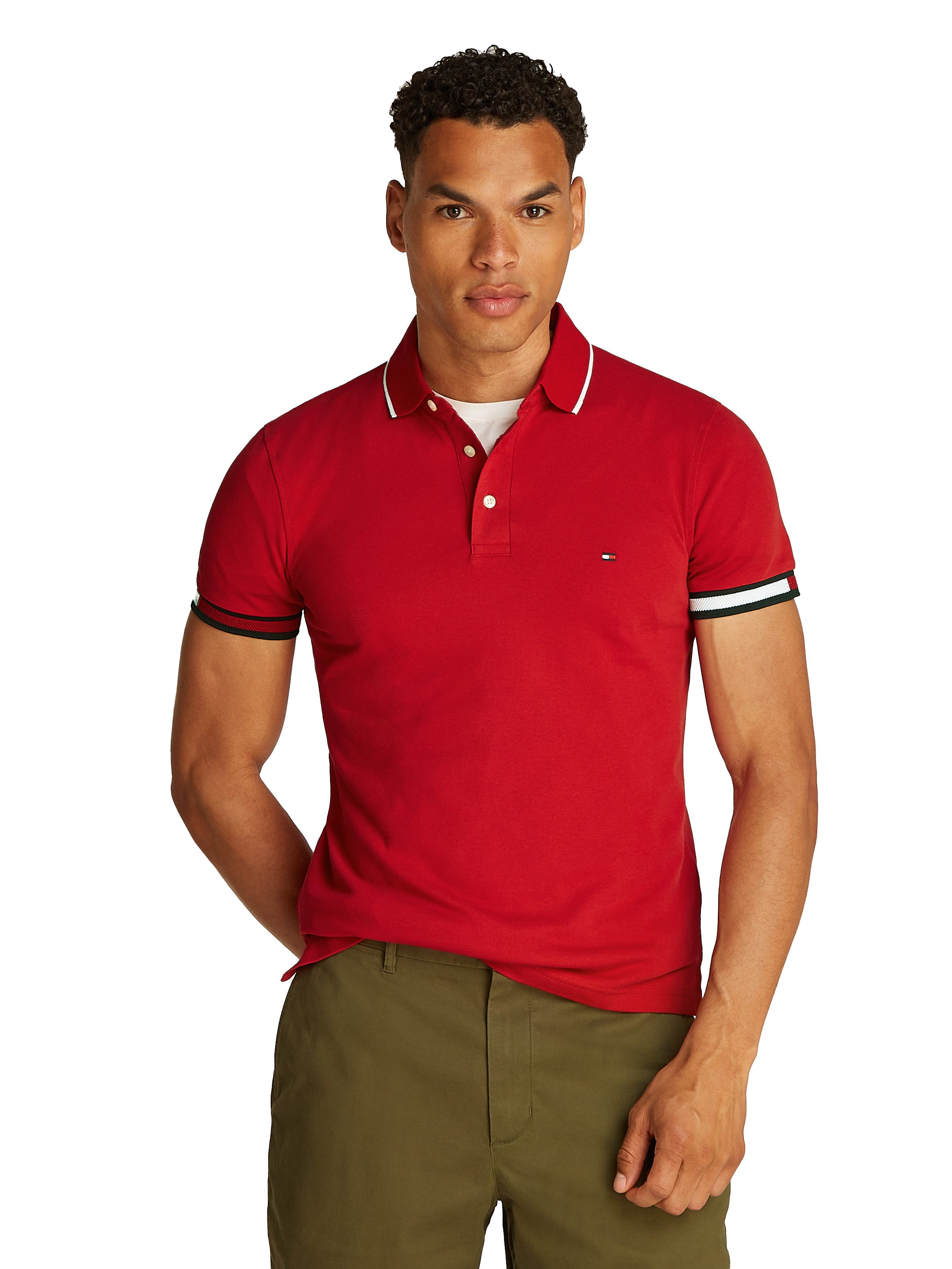 Tommy Hilfiger Poloshirt FLAG CUFF SLIM günstig online kaufen