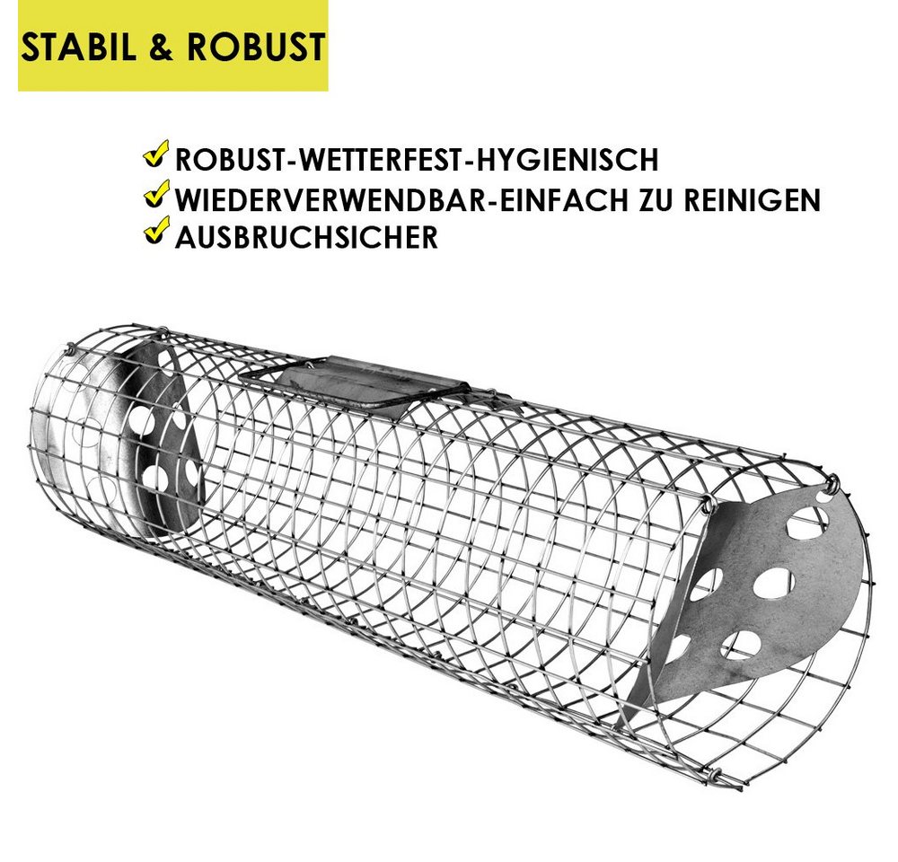Thumbnail - Petigi Lebendfalle Lebendfalle Kleintierfalle Nagetiere Stabil Robust Maus Ratte Marder