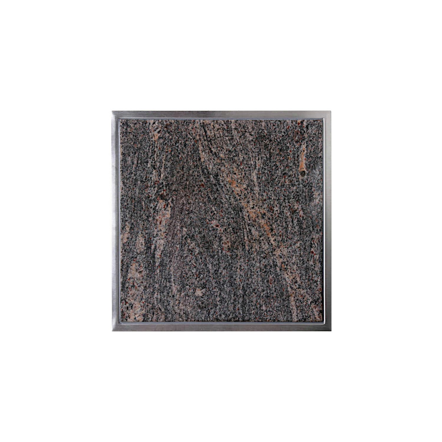 IDEENREICH Frühstücks-Geschirrset Einbau Granitfeld Paradiso inkl. Edelstahlwanne 250 x 250 x 10 mm