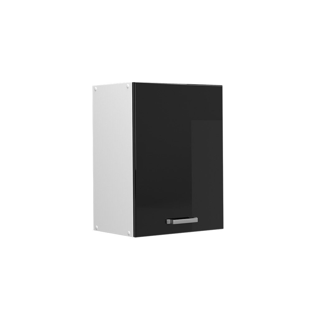 Vicco Schranksystem R-Line, Schwarz Hochglanz/Weiß, 45 cm mit Tür günstig online kaufen
