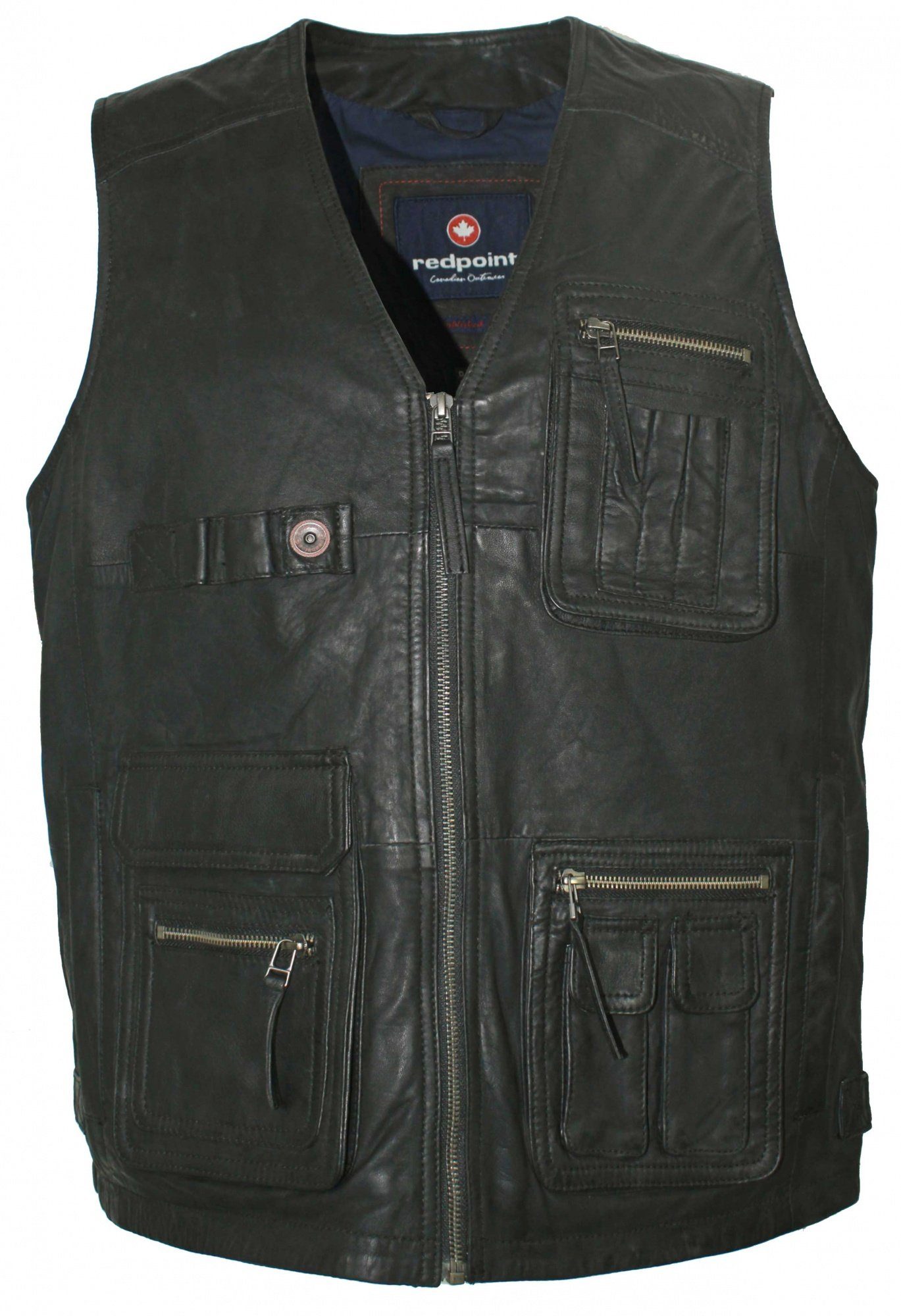 Redpoint Lederweste Redpoint - Herren Lederweste Lammnubuk schwarz günstig online kaufen