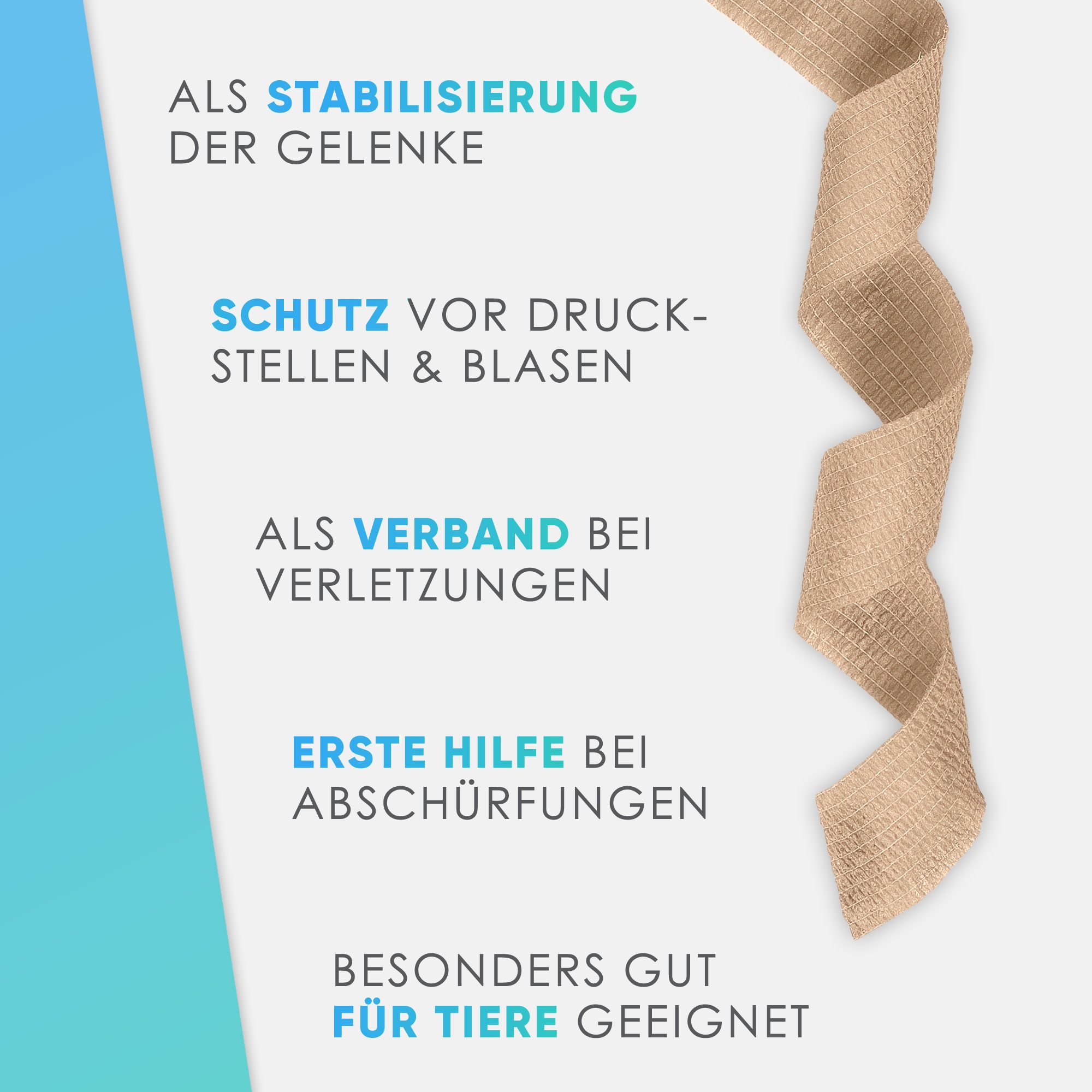 Health Press Bandage Fingerpflaster Selbsthaftend - 8x Pflaster Rolle (2,5cm x 4,5m)