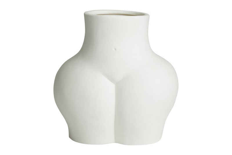 NORDAL Dekovase »Avaji in Unterkörperform in Weiß, 23 x 22 cm«, aus Keramik