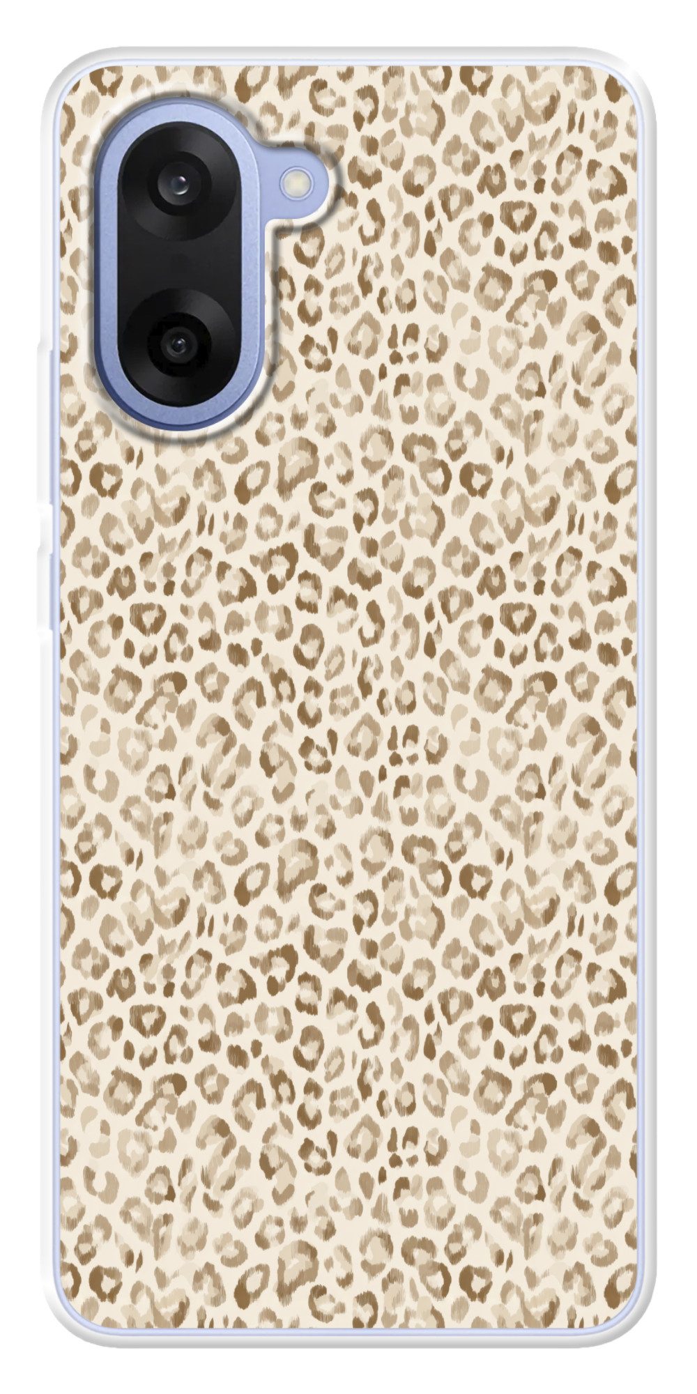 MuchoWow Handyhülle für OnePlus Nord CE5 Leopard - Klassisch - Beige, Phone Case, Silikon, Schutzhülle Dünn