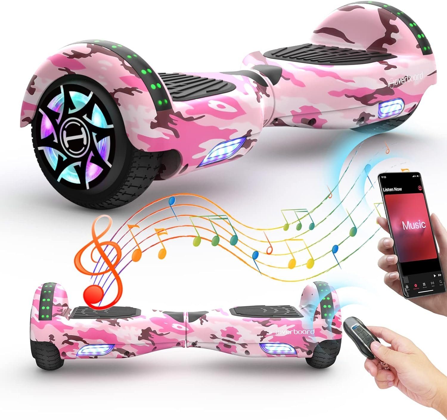 Elektrisches E-Scooter-Hoverboard mit Bluetooth-Lautsprecher - 6,5