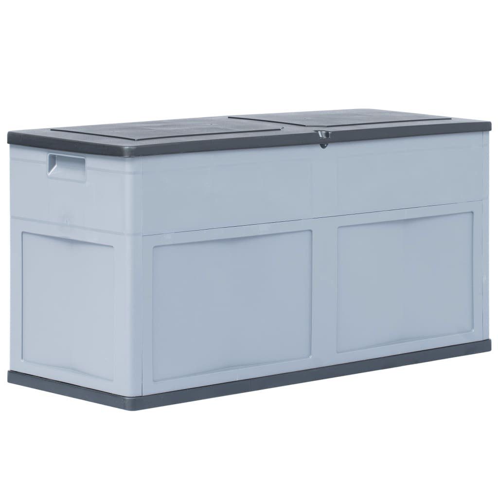 furnicato Gartenbox Garten-Aufbewahrungsbox 320 L Grau Schwarz (1 St)