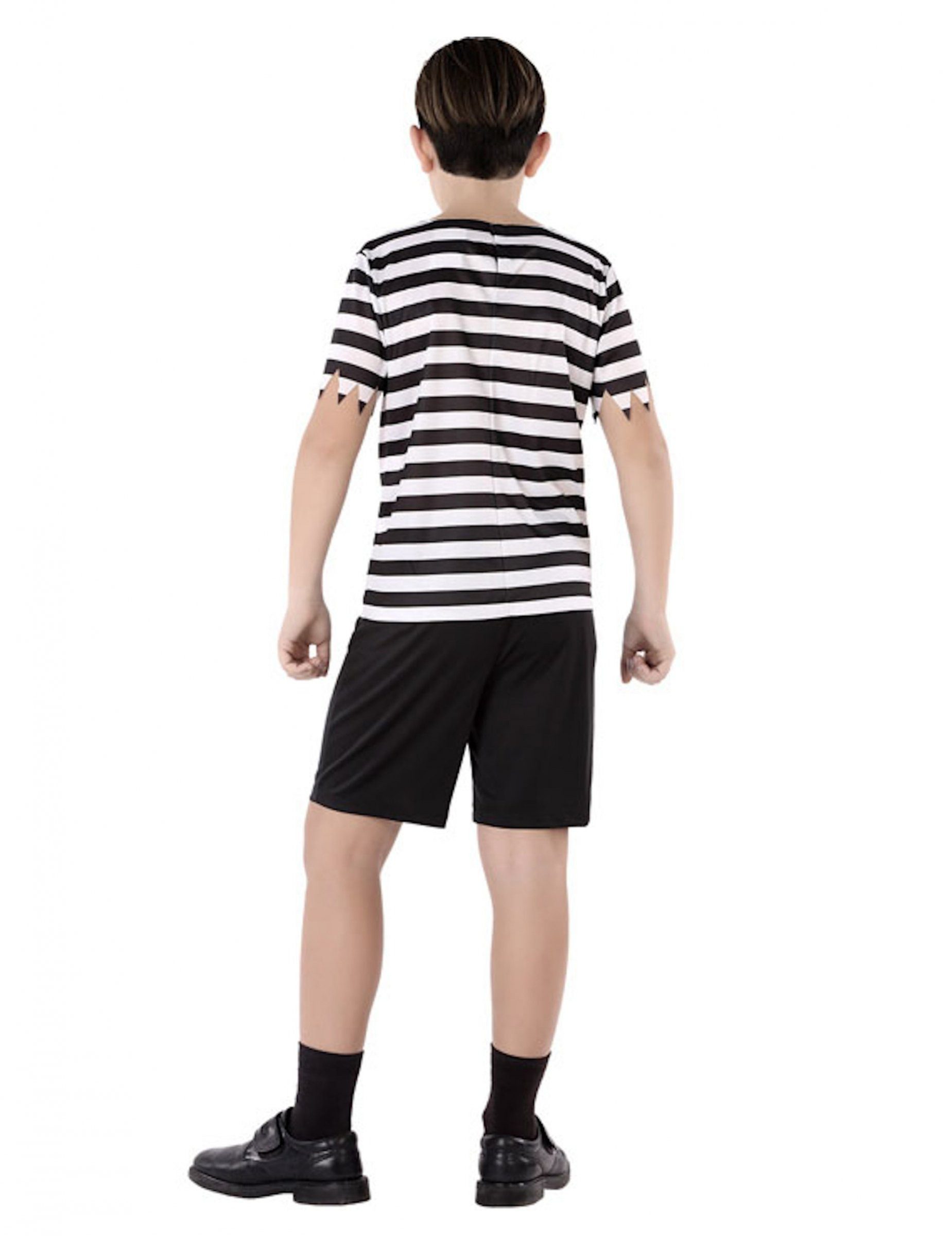 atosa Kostüm Gothic-Junge morbide Familie Halloweenkostüm schwarz-weiss