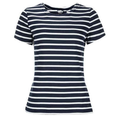 modAS Rundhalsshirt Bretonisches Damenshirt T-Shirt mit Streifen aus Baumwolle