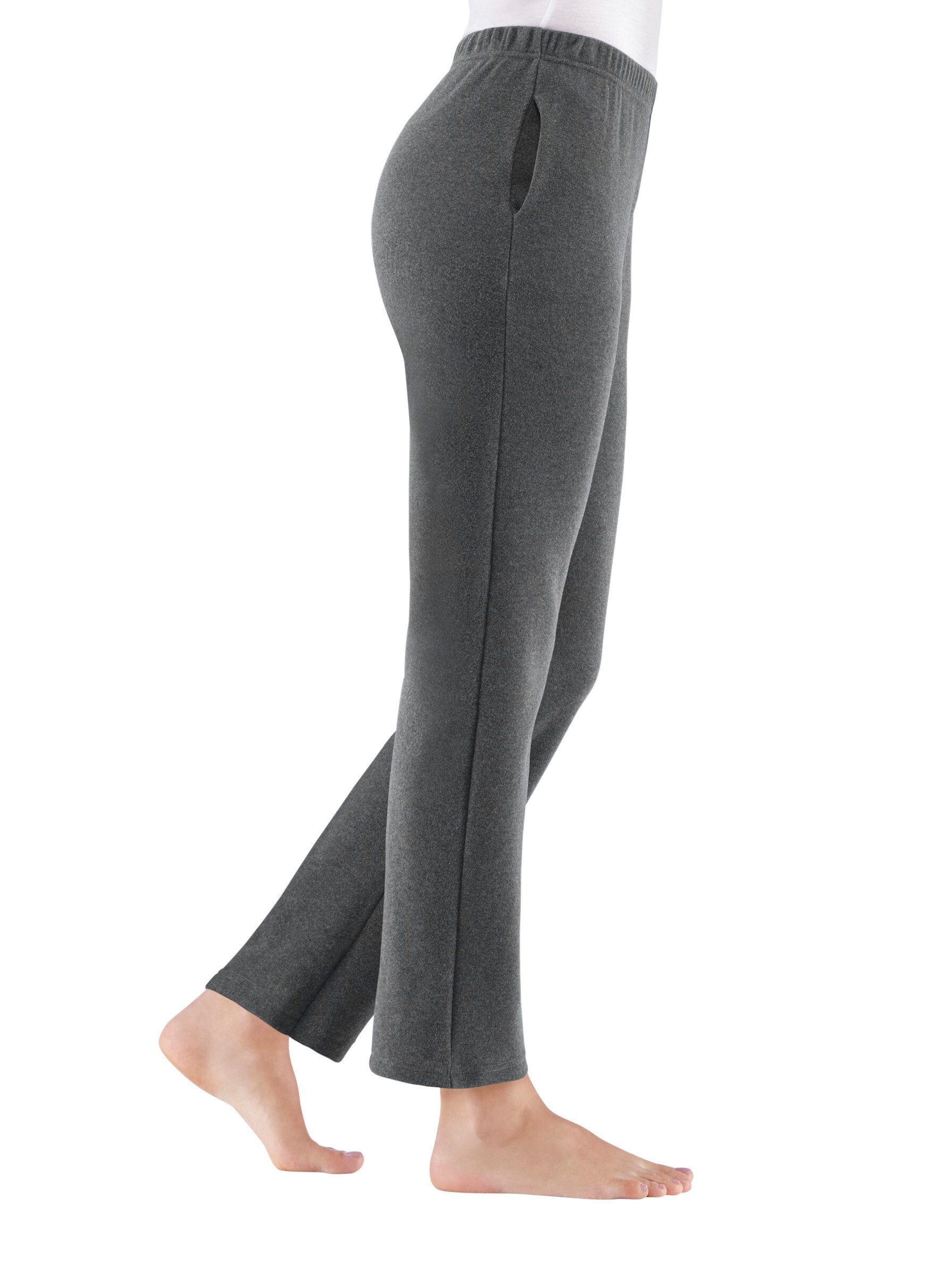 Plantier Homewearhose anthrazit-meliert