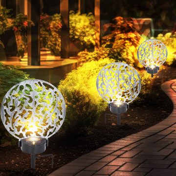 Globo LED Solarleuchte, LED-Leuchtmittel fest verbaut, Warmweiß, Gartendeko Lampen Solarlampen für Außen Garten LED