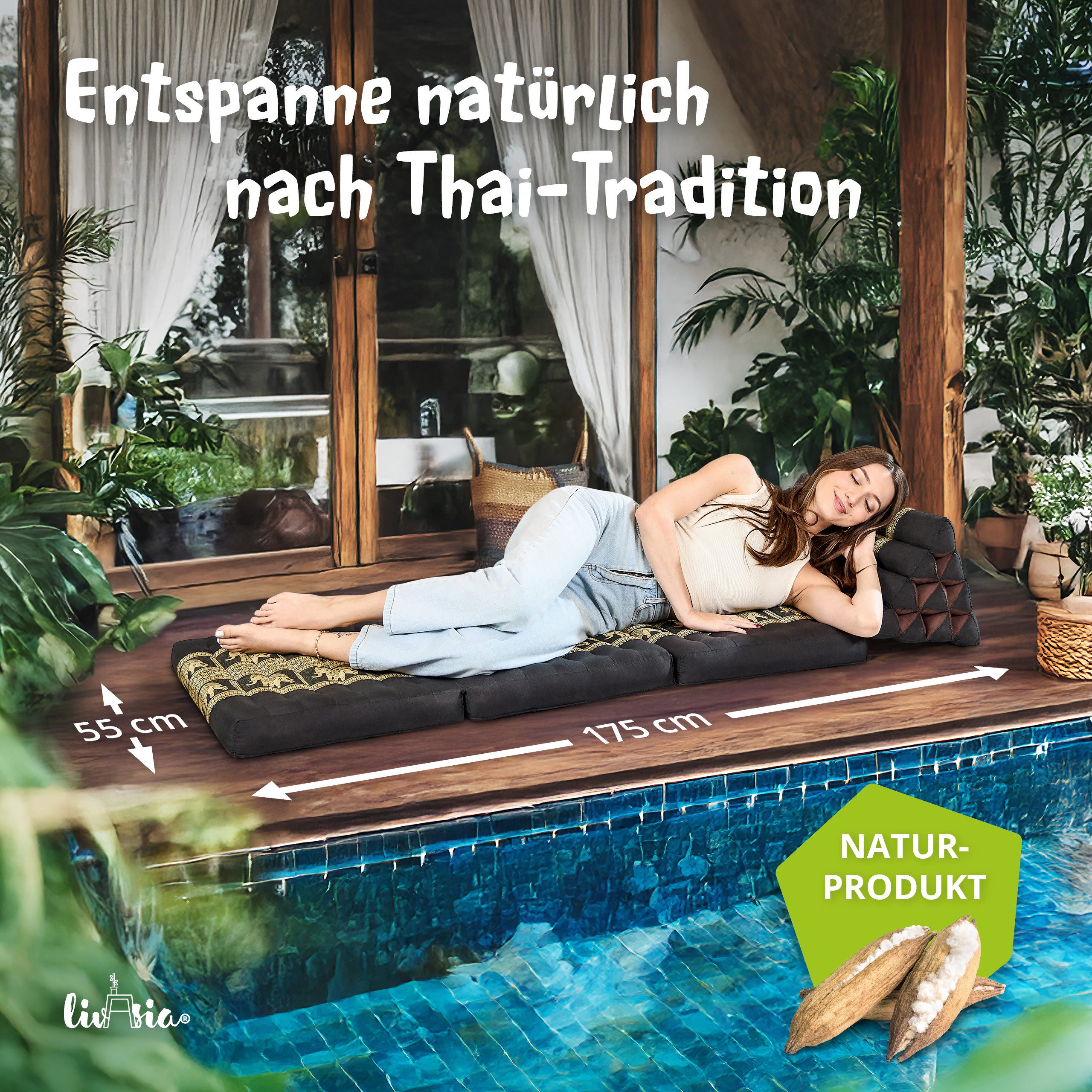livasia Sitzsack Thaikissen 3 Auflagen (Deluxe) vegan günstig online kaufen