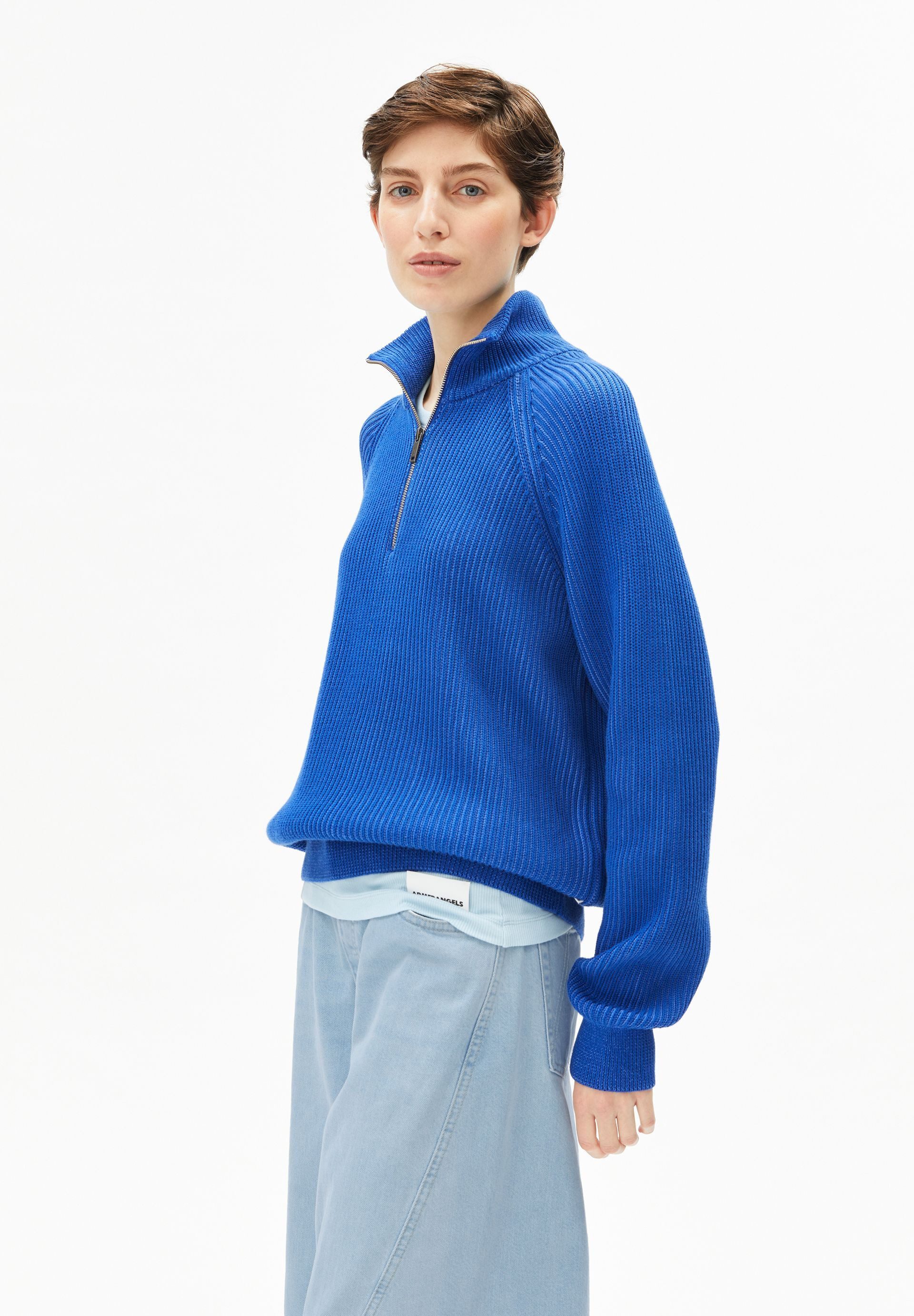 Armedangels Strickpullover TROYER VANISÉ Troyer mit Reißverschluss Loose Fi günstig online kaufen