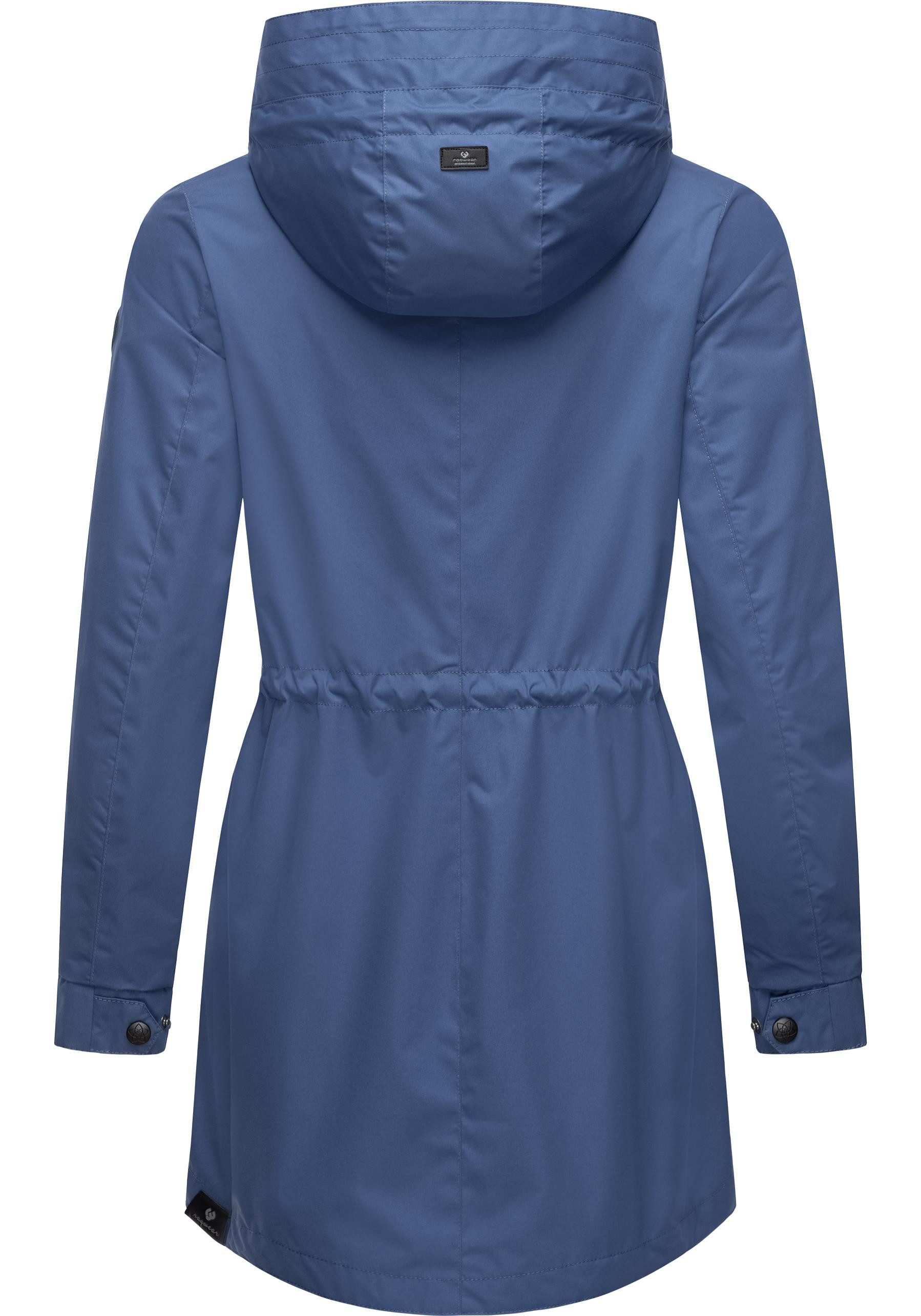 Ragwear Parka Alysa stylische Damen Übergangsjacke mit Taillenzugband