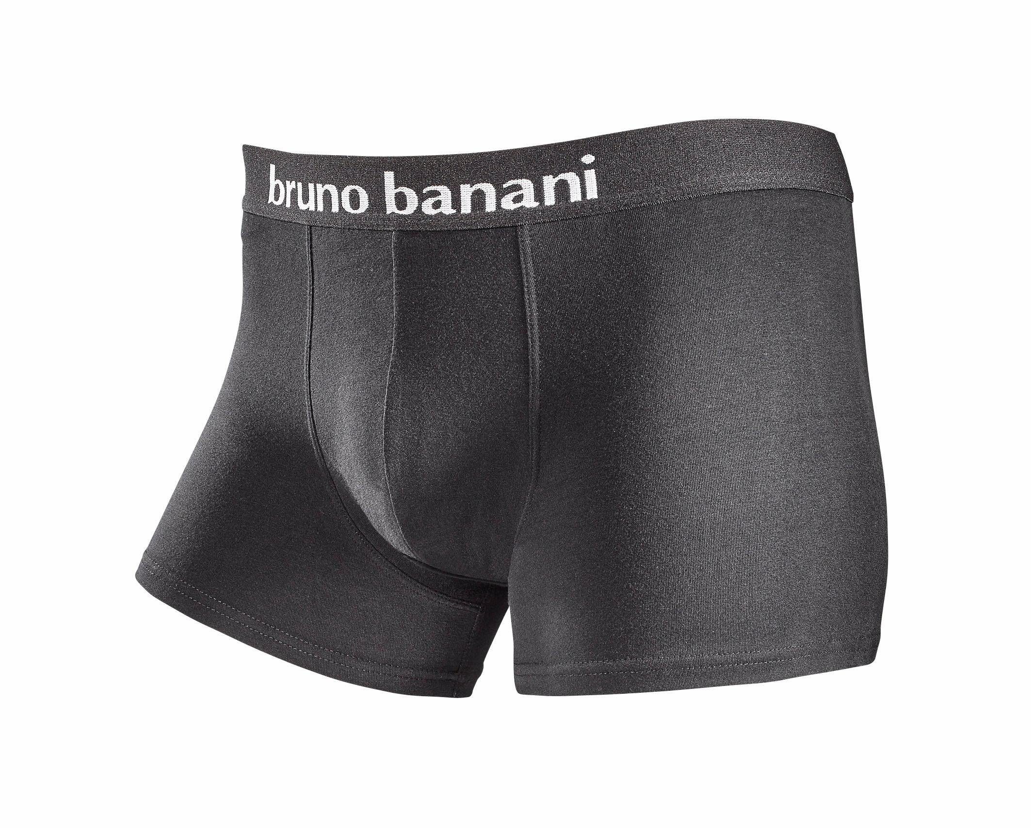 schwarz-weiß in Boxer (Packung, schwarz-rot, Banani 2-St) Design Bruno schlichtem