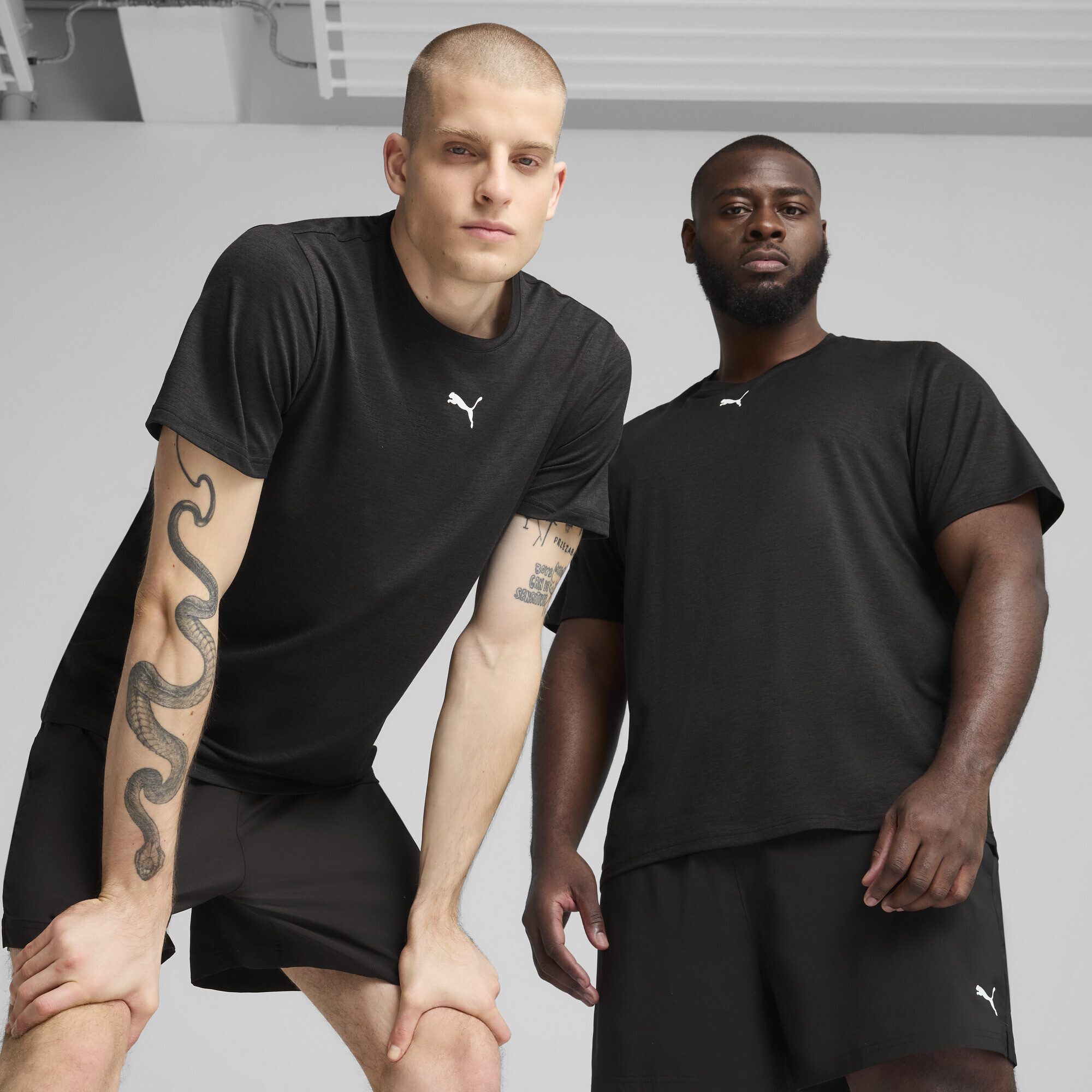 PUMA Trainingsshirt TAD ESSENTIALS Meliertes T-Shirt mit Cat Logo Herren günstig online kaufen