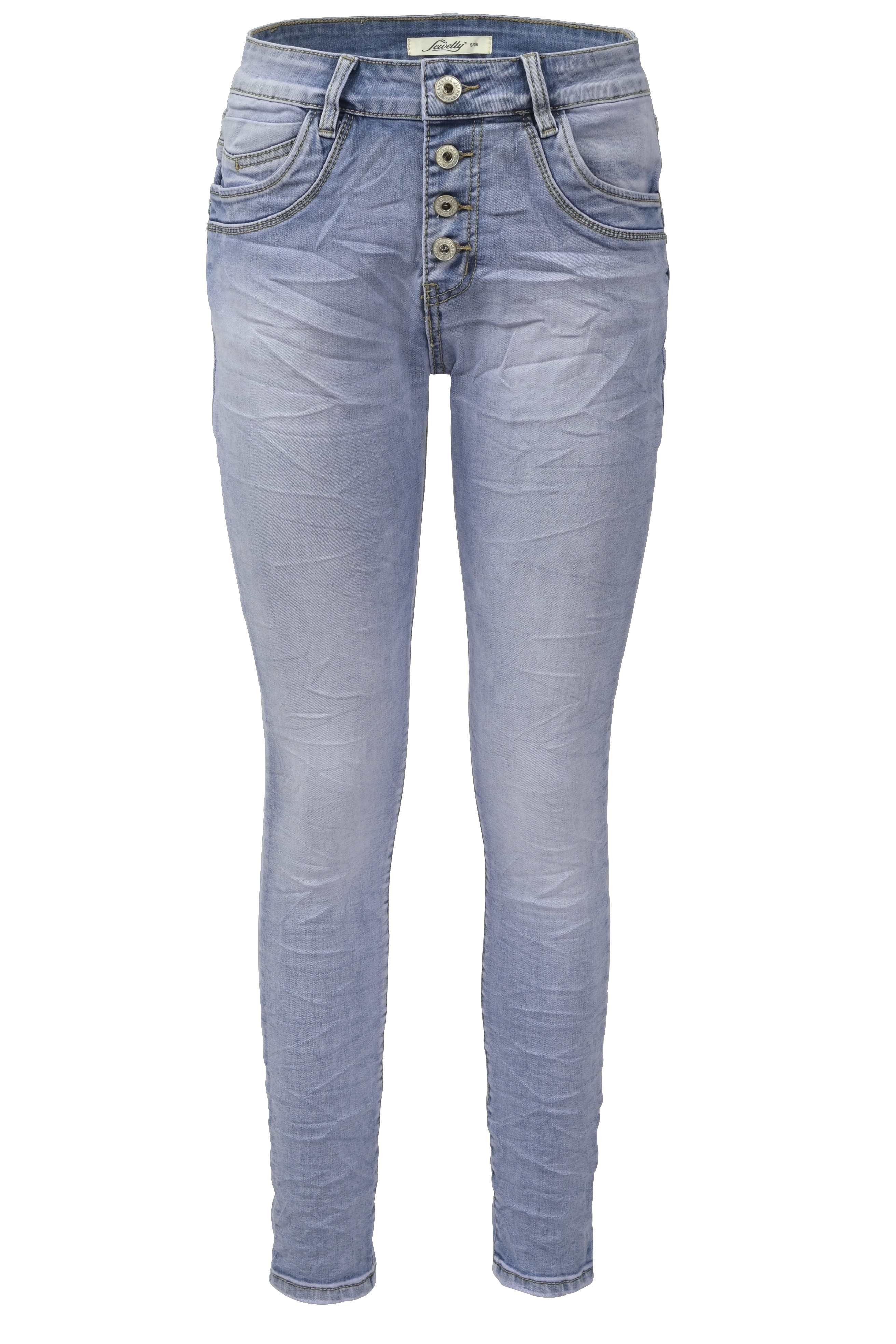 Five-Pocket Crash-Look Regular-fit-Jeans Stretch Jeans Jewelly im