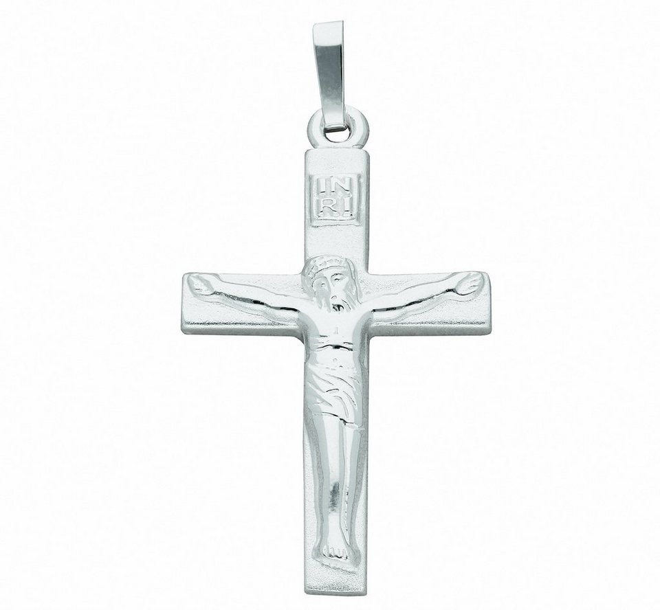 Adelia´s Kette mit Anhänger 925 Silber Kreuz Anhänger Korpus, Schmuckset -  Set mit Halskette, Geschenke - Geschenkset für Damen & Frauen zum Geburtstag