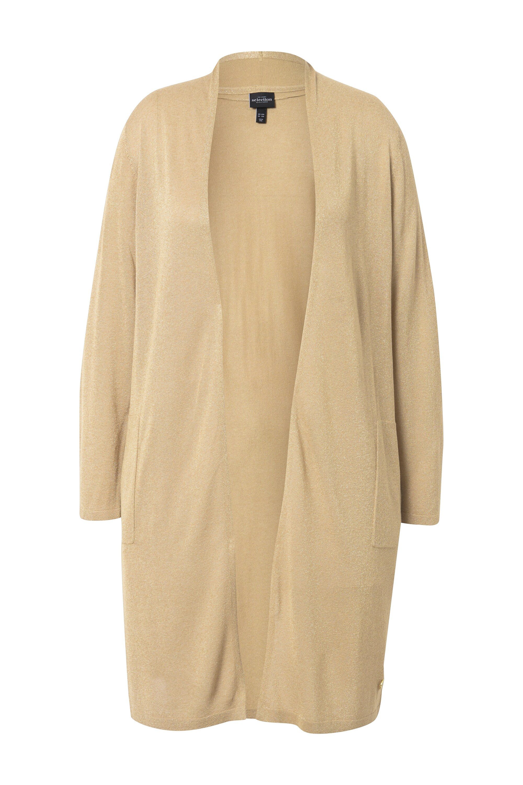 Ulla Popken Langjacke Long-Strickjacke offene Form günstig online kaufen