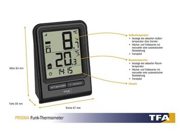 Tfa Badethermometer TFA Funk-Thermometer Prisma 30.3063.01