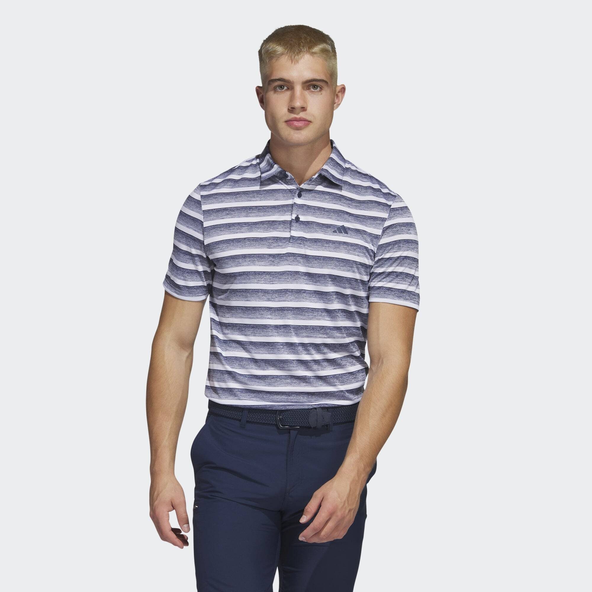 adidas Performance Funktionsshirt TWO-COLOR STRIPE POLOSHIRT Collegiate Navy / White