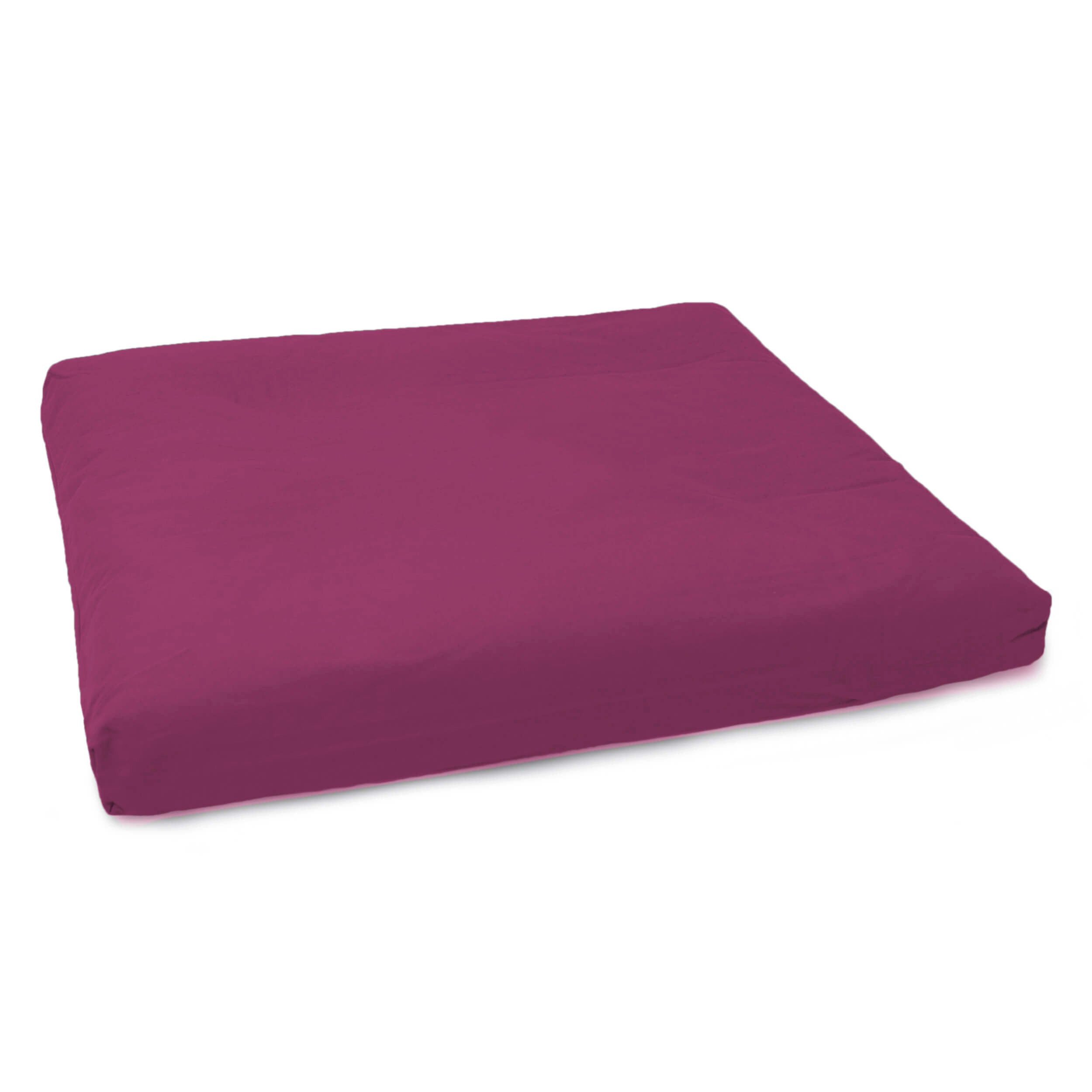 Yogishop Meditationskissen Futon - basic - boysenberry - organic cotton - 70 x 60 cm, Dein kleines Universum, dein behüteter „Space“ für die Meditation.