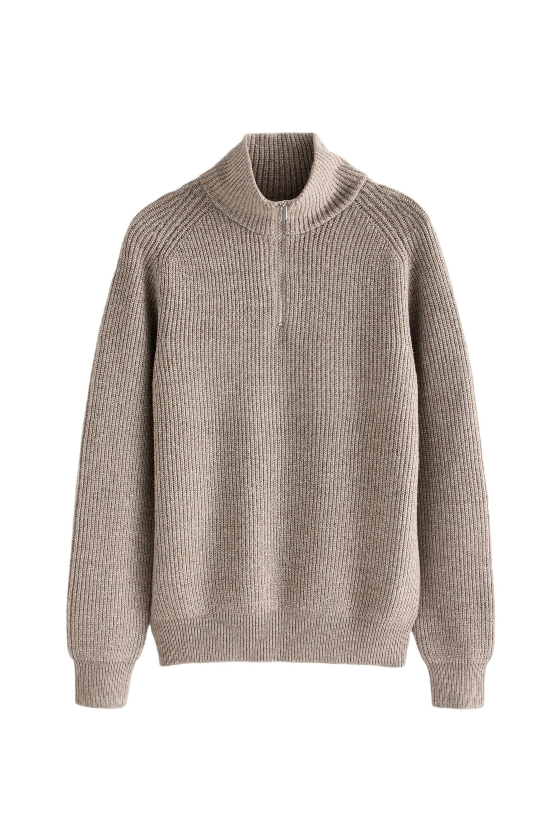 Next Rundhalspullover Strukturierter Pullover mit RV-Kragen günstig online kaufen