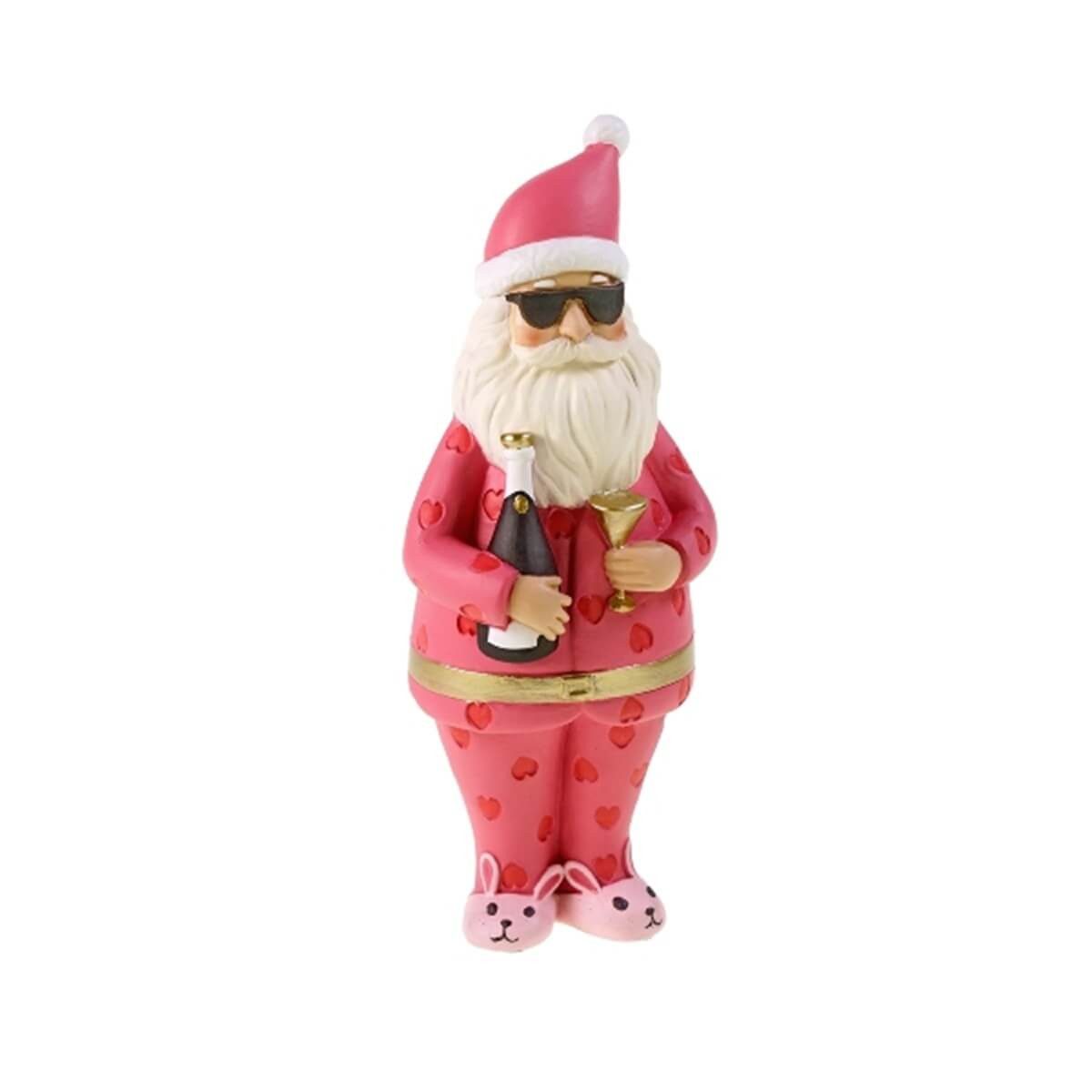 Werner Voß Dekoobjekt Santa-Figur in Pink mit witzigen Bunnyschuhen – detailreich gestaltet