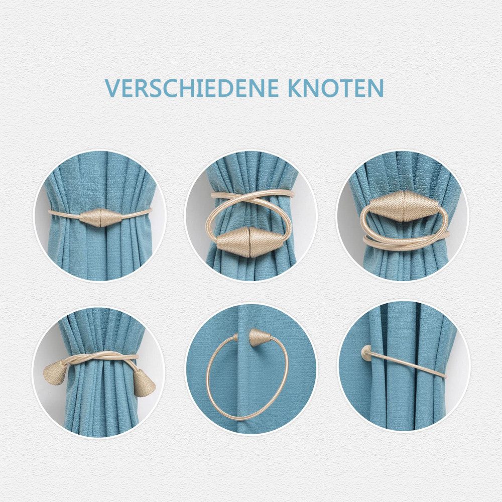 Agger Raffhalter Magnetische Vorhang Raffhalter 2 Stück, Vorhang Raffhalter Schnallen, (2-tlg), Holdbacks Halter Haken Clip für Zuhause Schlafzimmer Büro – Bild 4 von 5