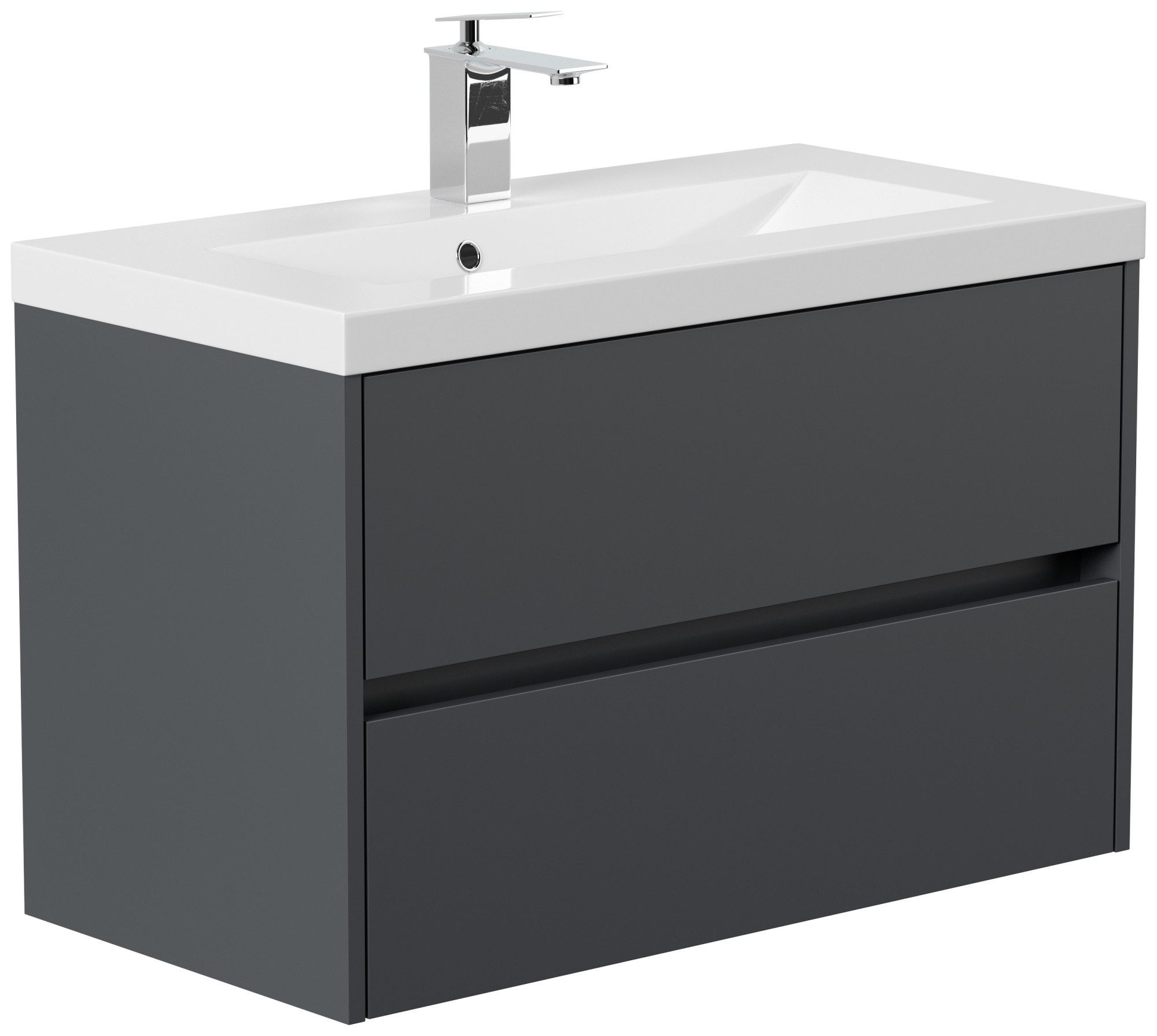 Magnolia Home Badmöbel-Set Badmöbel Melora 80cm grafit